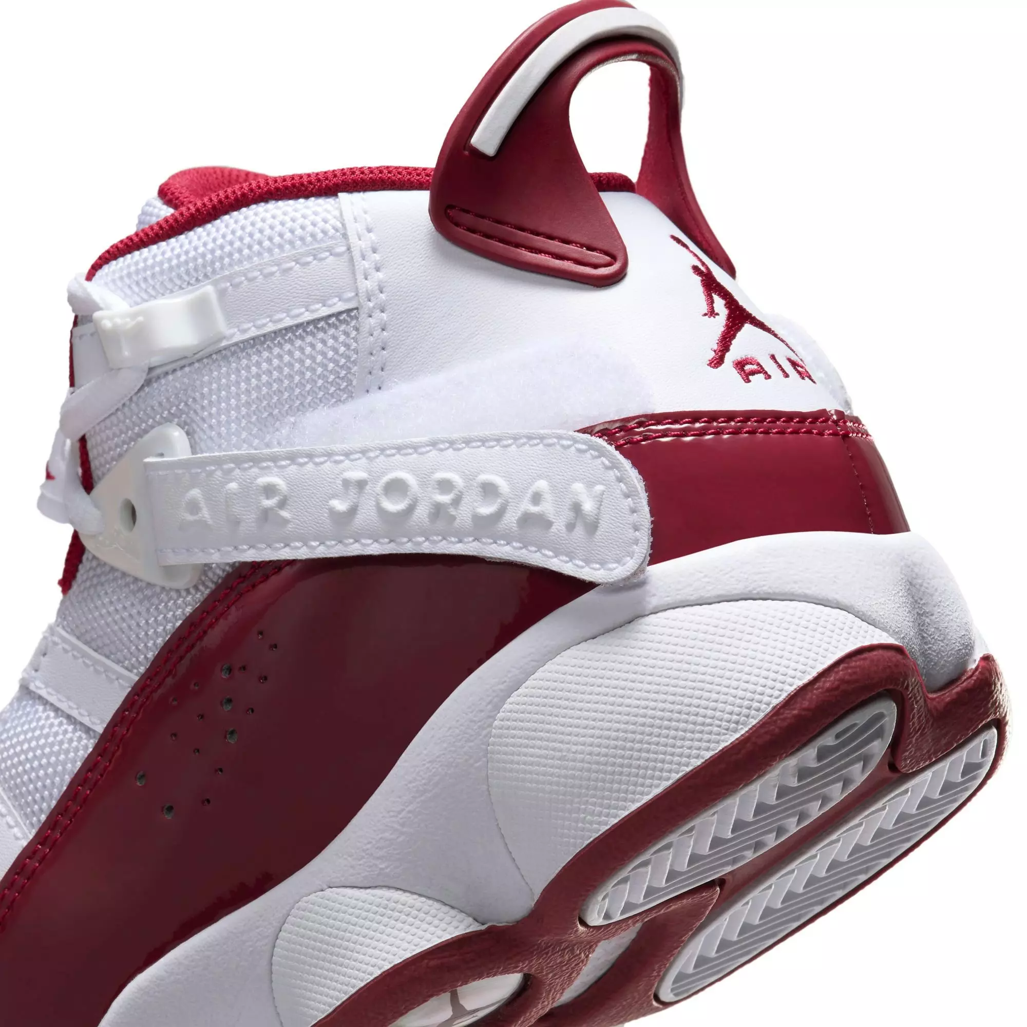 Jordan 6 Rings "White/Team Red" Grade School Boys' Shoe - WHITE/RED