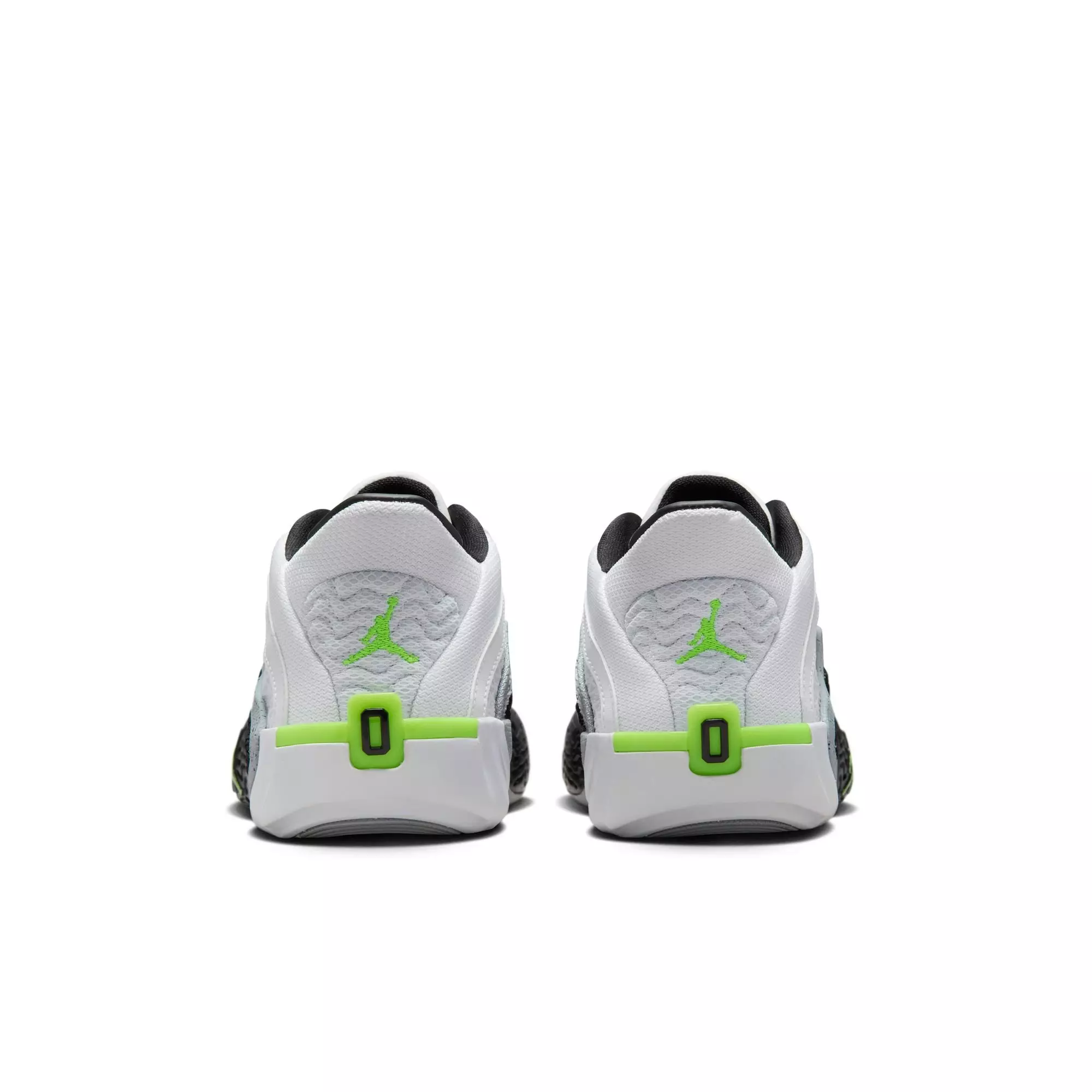 Jordan Tatum 2 "White Cement" Grade School Kids' Basketball Shoe - WHITE/ELECTRIC GREEN/BLACK