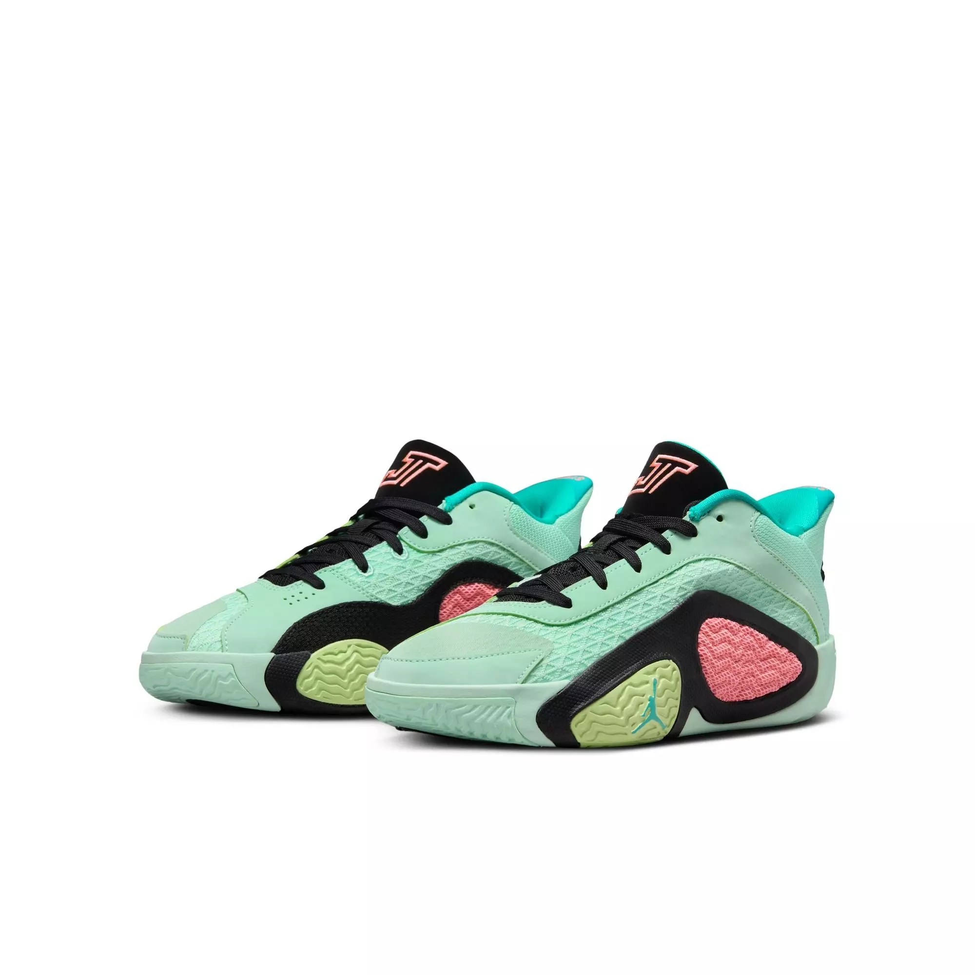 Jordan Tatum 2 "Vortex" Grade School Kids' Basketball Shoe - MINT FOAM/LAVA GLOW/BLACK