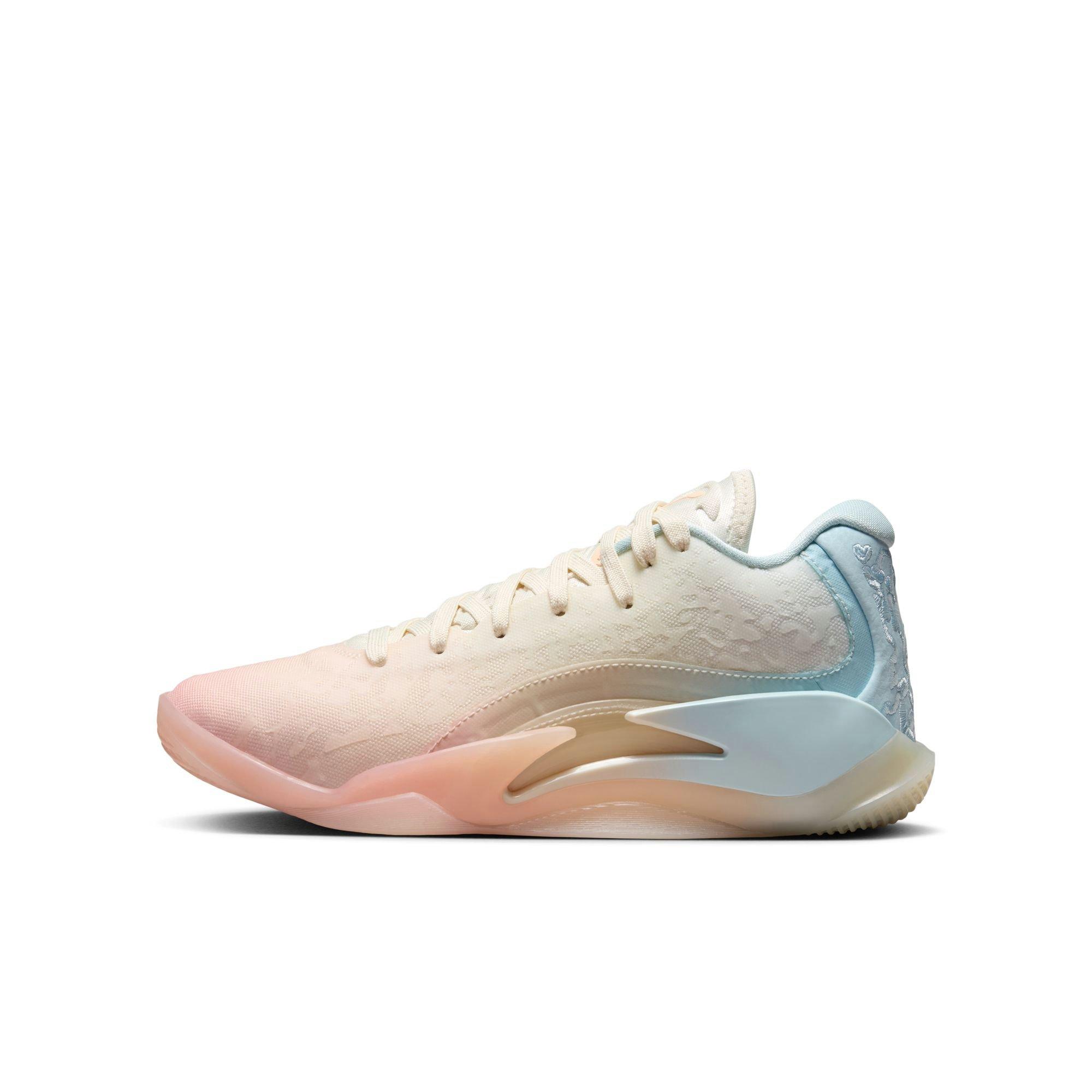 Jordan Zion 3 NRG "Rising" Grade School Kids' Basketball Shoe - BLEACHED CORAL/CRIMSON TINT/PALE IVORY Thumbnail View 9