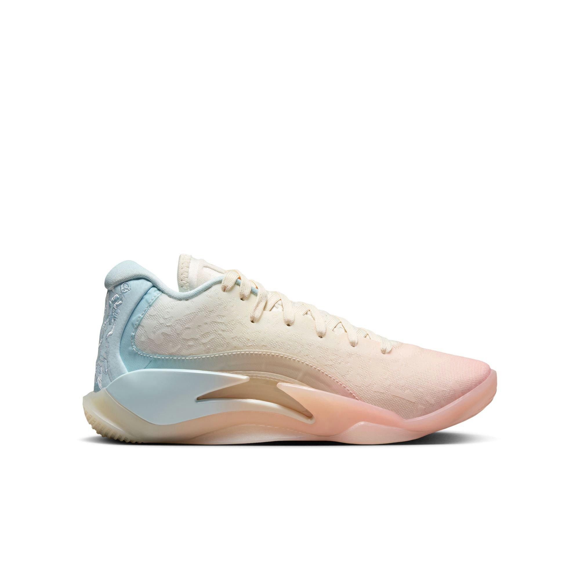 Jordan Zion 3 NRG "Rising" Grade School Kids' Basketball Shoe - BLEACHED CORAL/CRIMSON TINT/PALE IVORY Thumbnail View 1