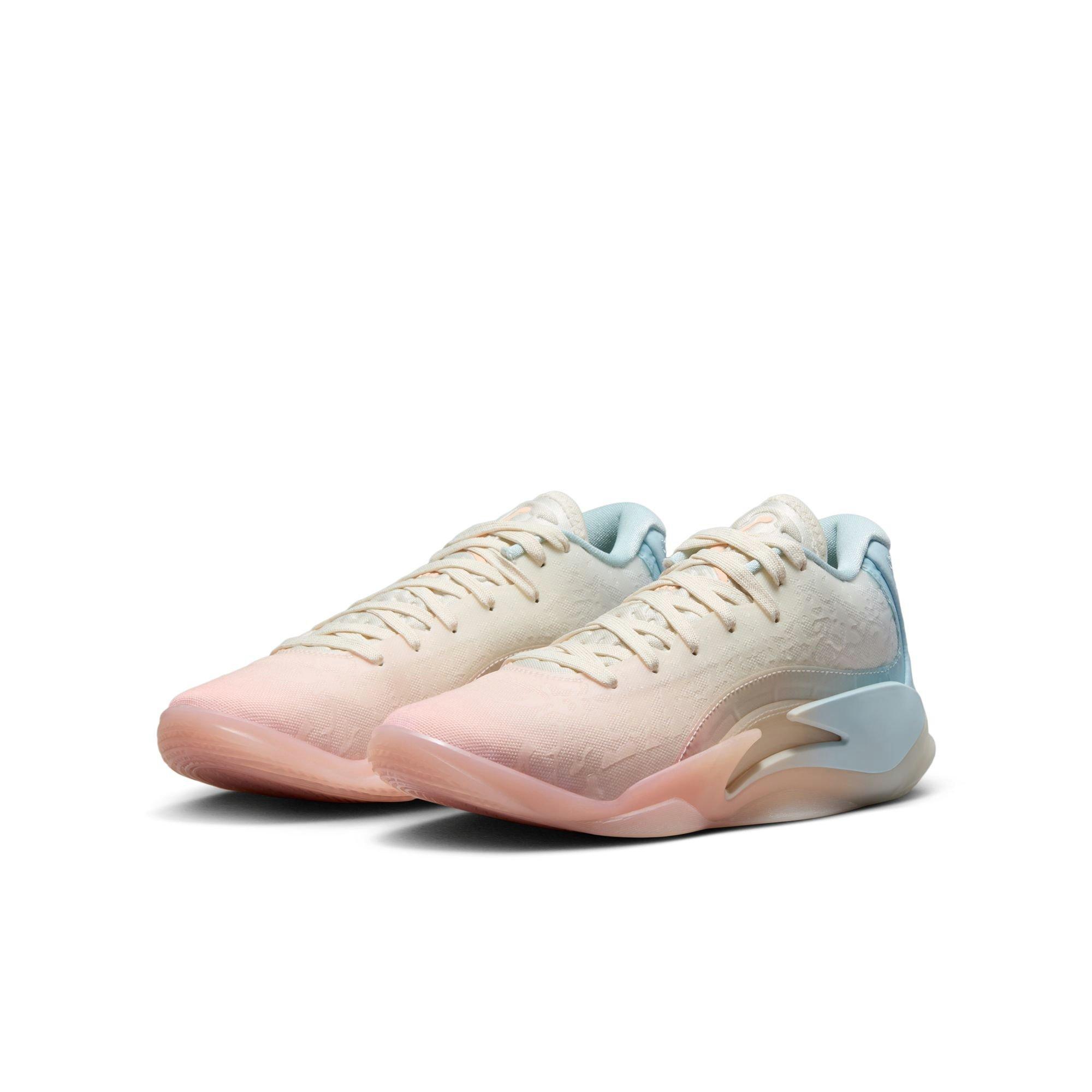 Jordan Zion 3 NRG "Rising" Grade School Kids' Basketball Shoe - BLEACHED CORAL/CRIMSON TINT/PALE IVORY Thumbnail View 3