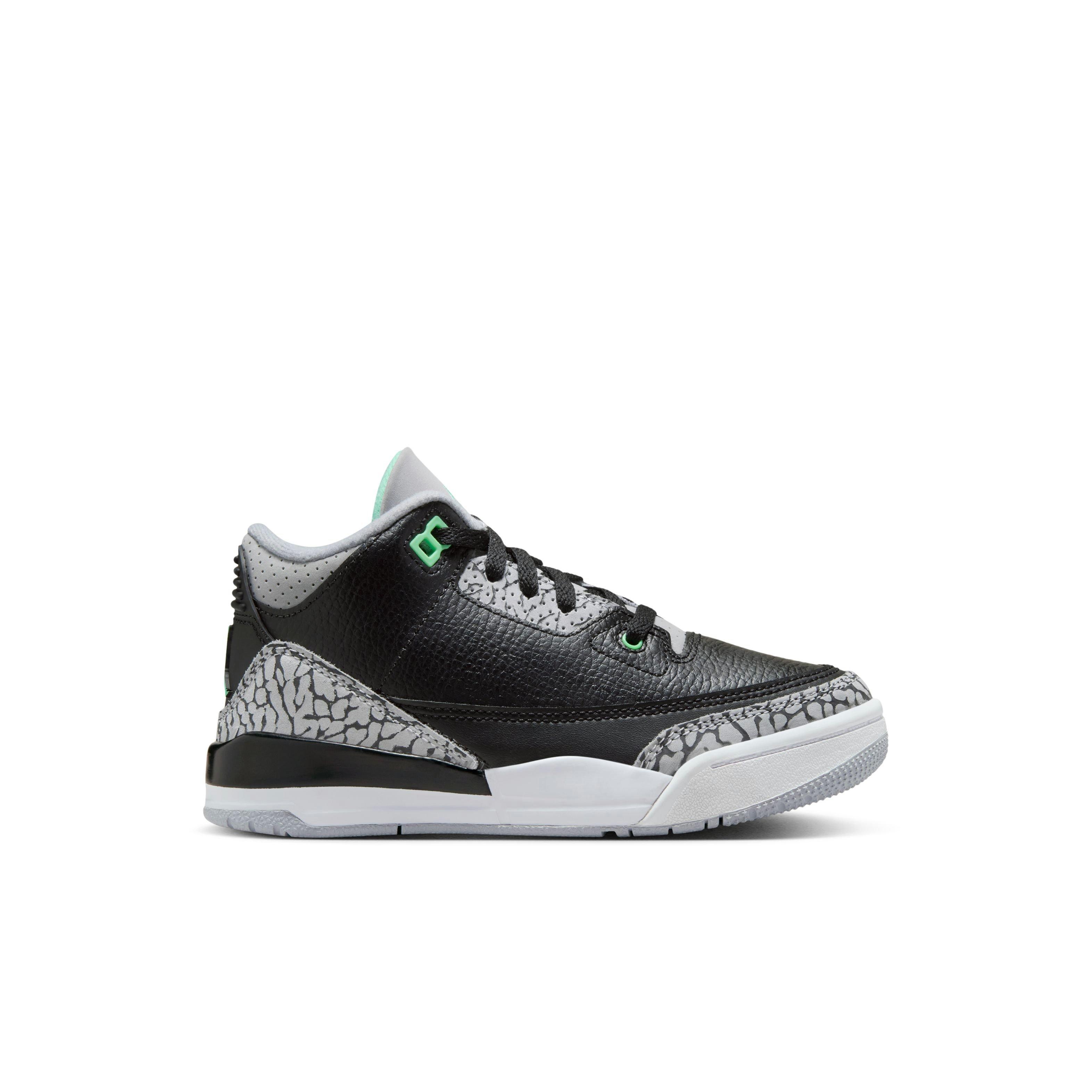 Jordan 3 Retro Preschool Kids' Green Glow Shoe