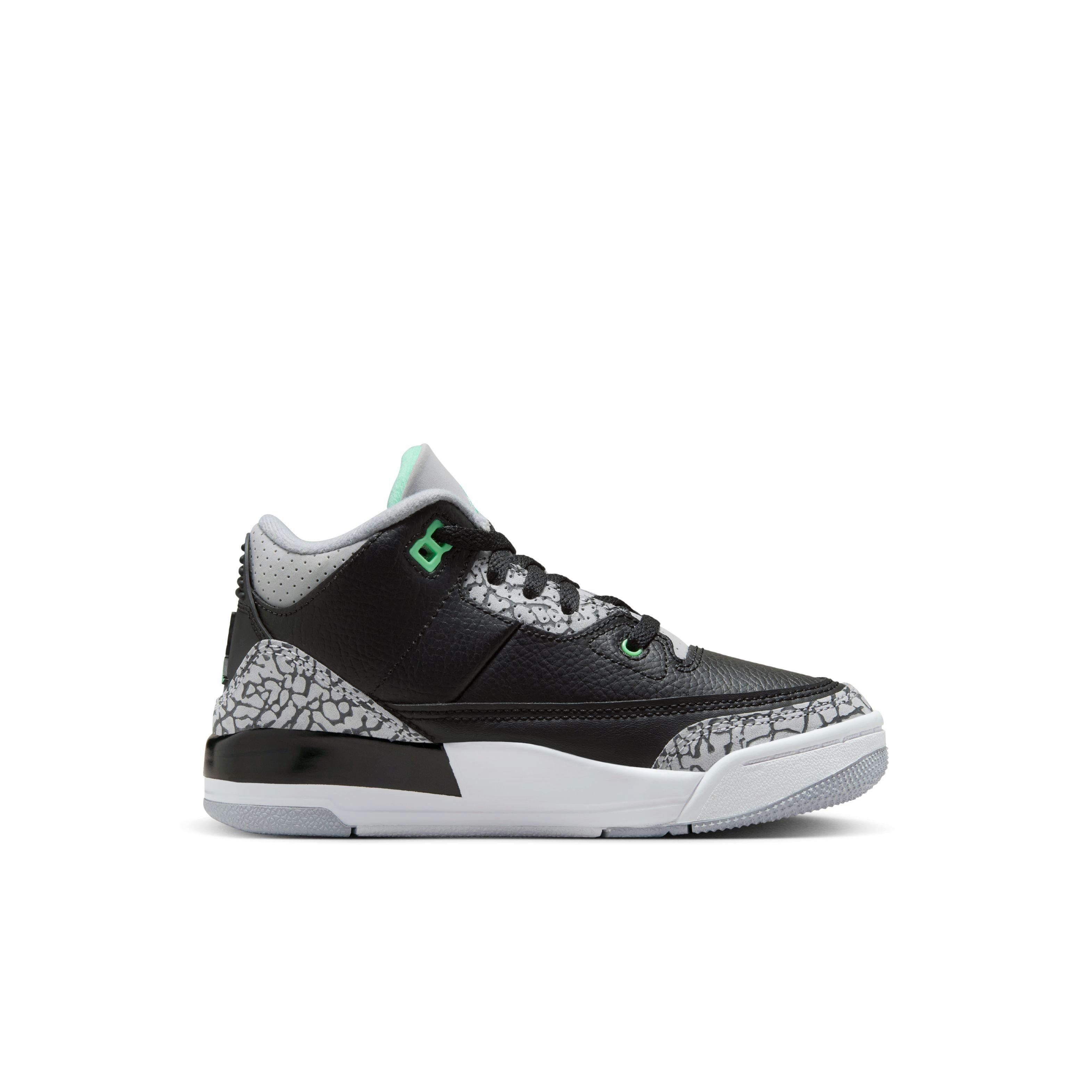 Jordan 3 Retro Preschool Kids' Green Glow Shoe