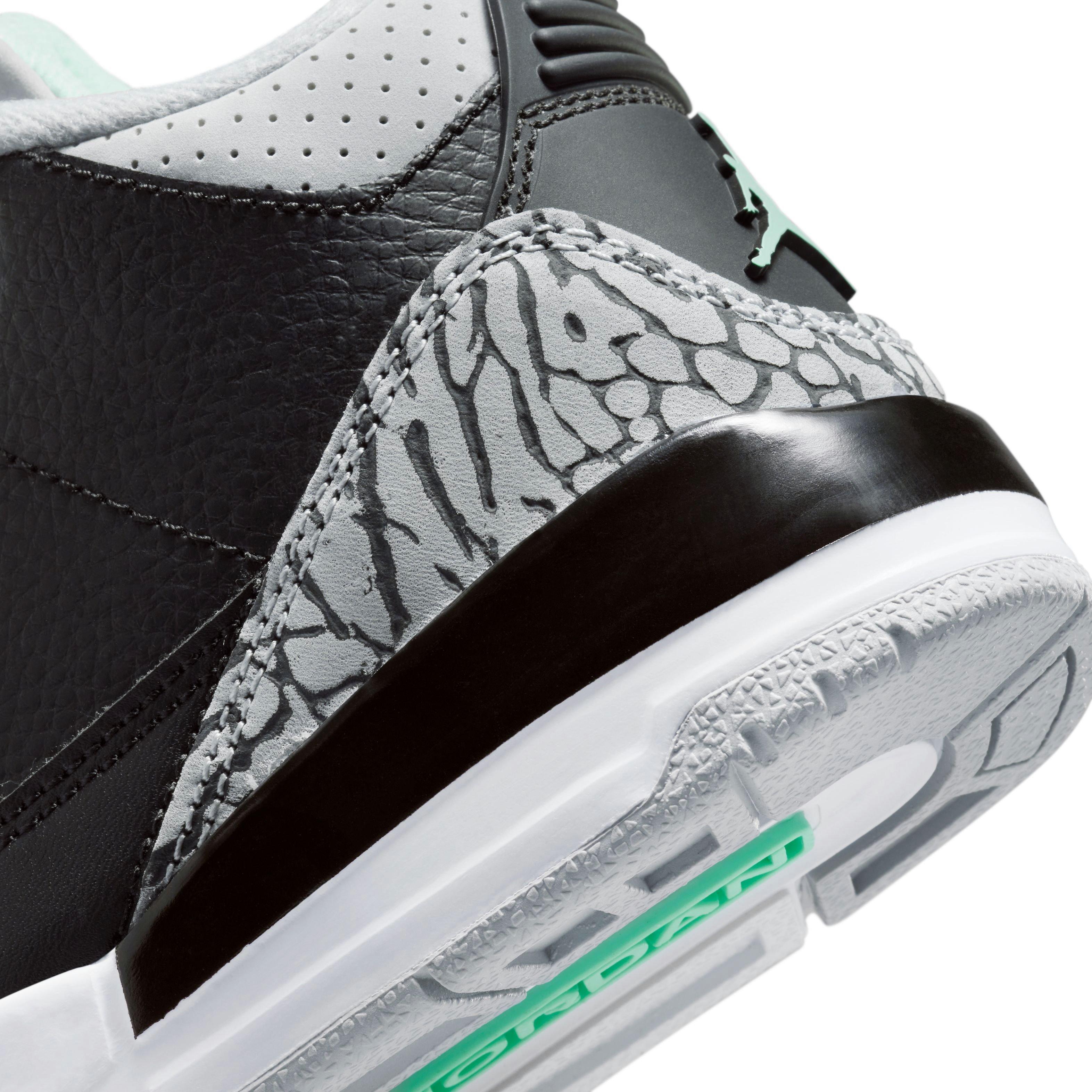 Jordan 3 Retro Preschool Kids' Green Glow Shoe