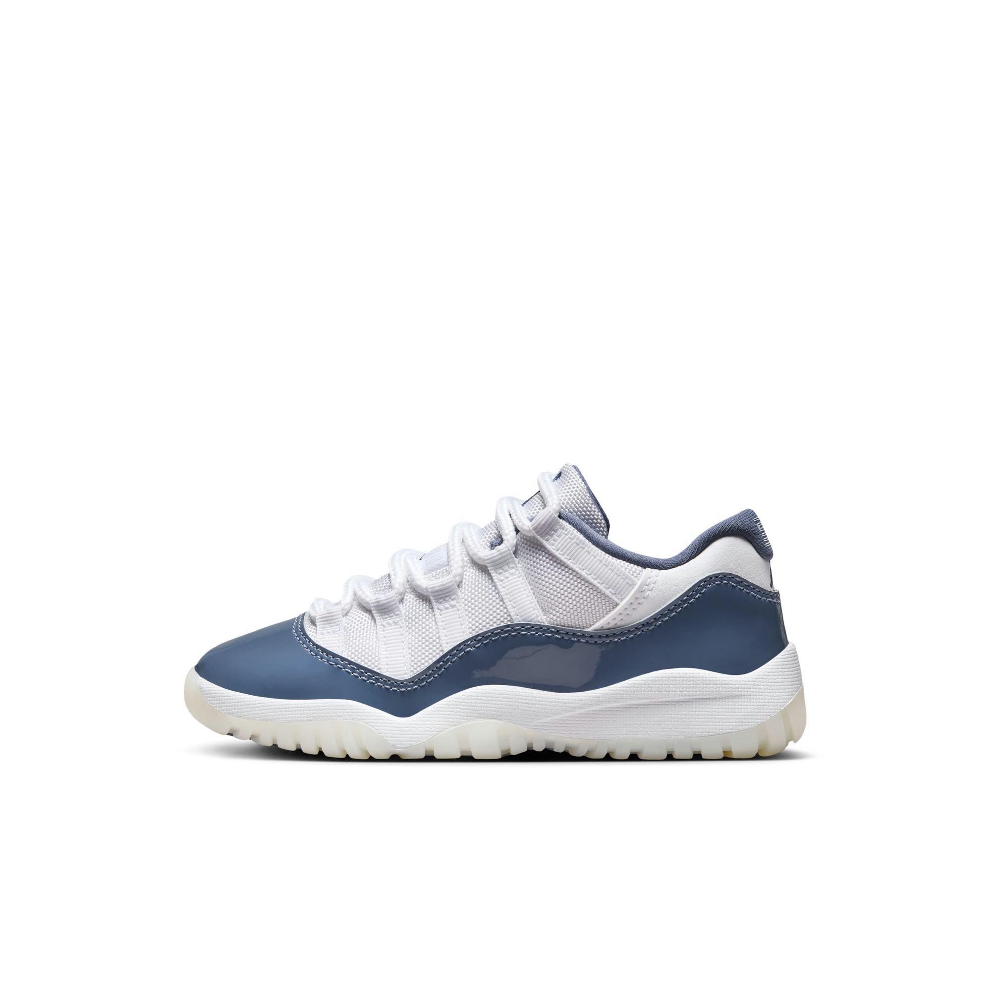 Jordan 11 Retro Low "Diffused Blue" Preschool Kids' Shoe - WHITE/MIDNIGHT NAVY/DIFFUSED BLUE Thumbnail View 6