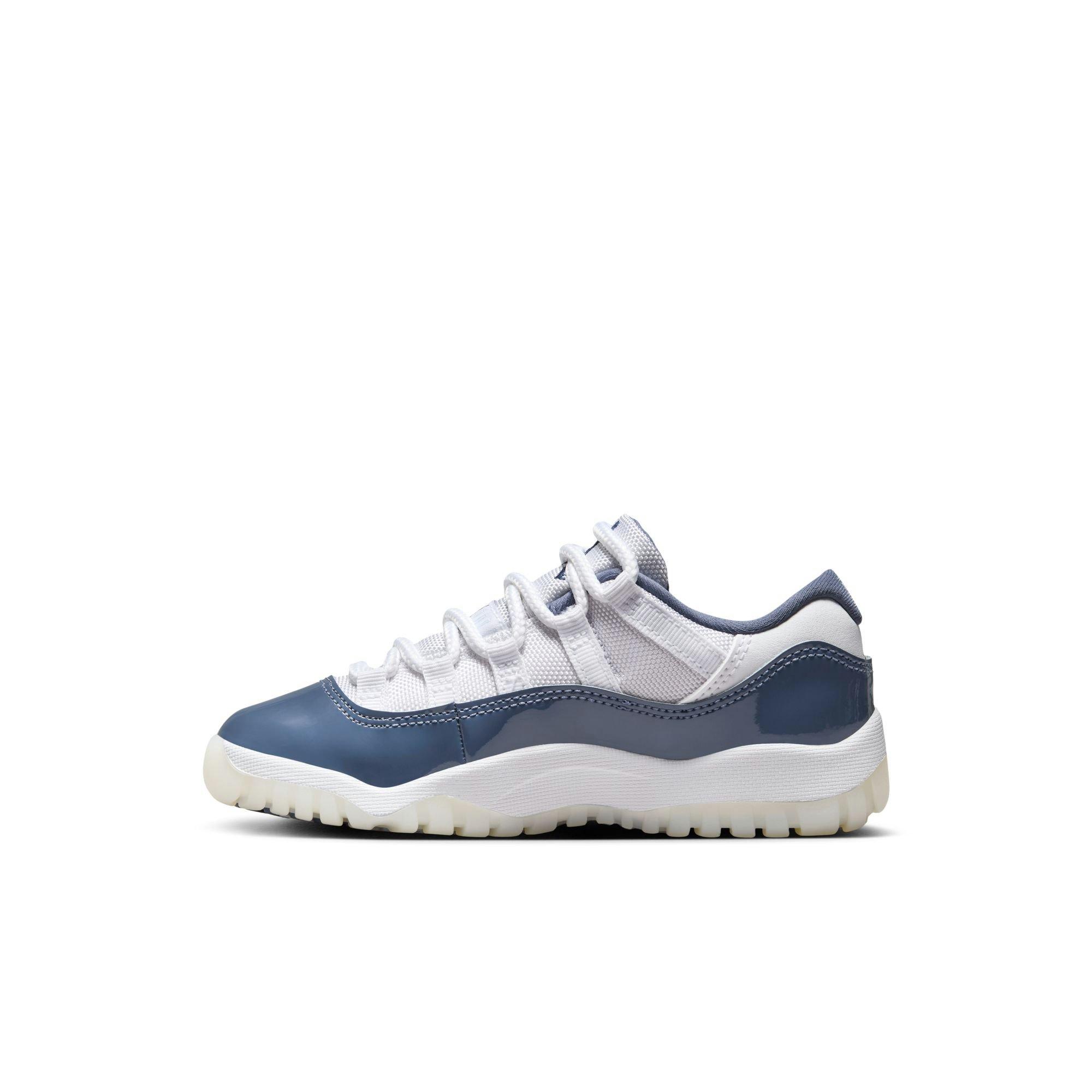 Jordan 11 Retro Low "Diffused Blue" Preschool Kids' Shoe - WHITE/MIDNIGHT NAVY/DIFFUSED BLUE Thumbnail View 7