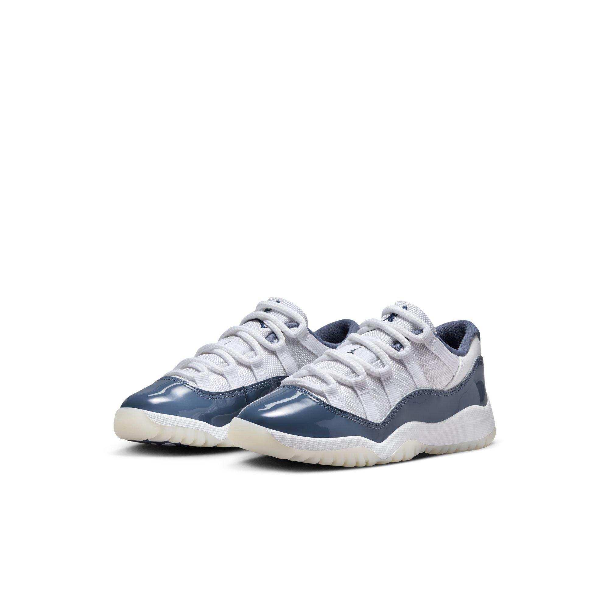 Jordan 11 Retro Low "Diffused Blue" Preschool Kids' Shoe - WHITE/MIDNIGHT NAVY/DIFFUSED BLUE Thumbnail View 3