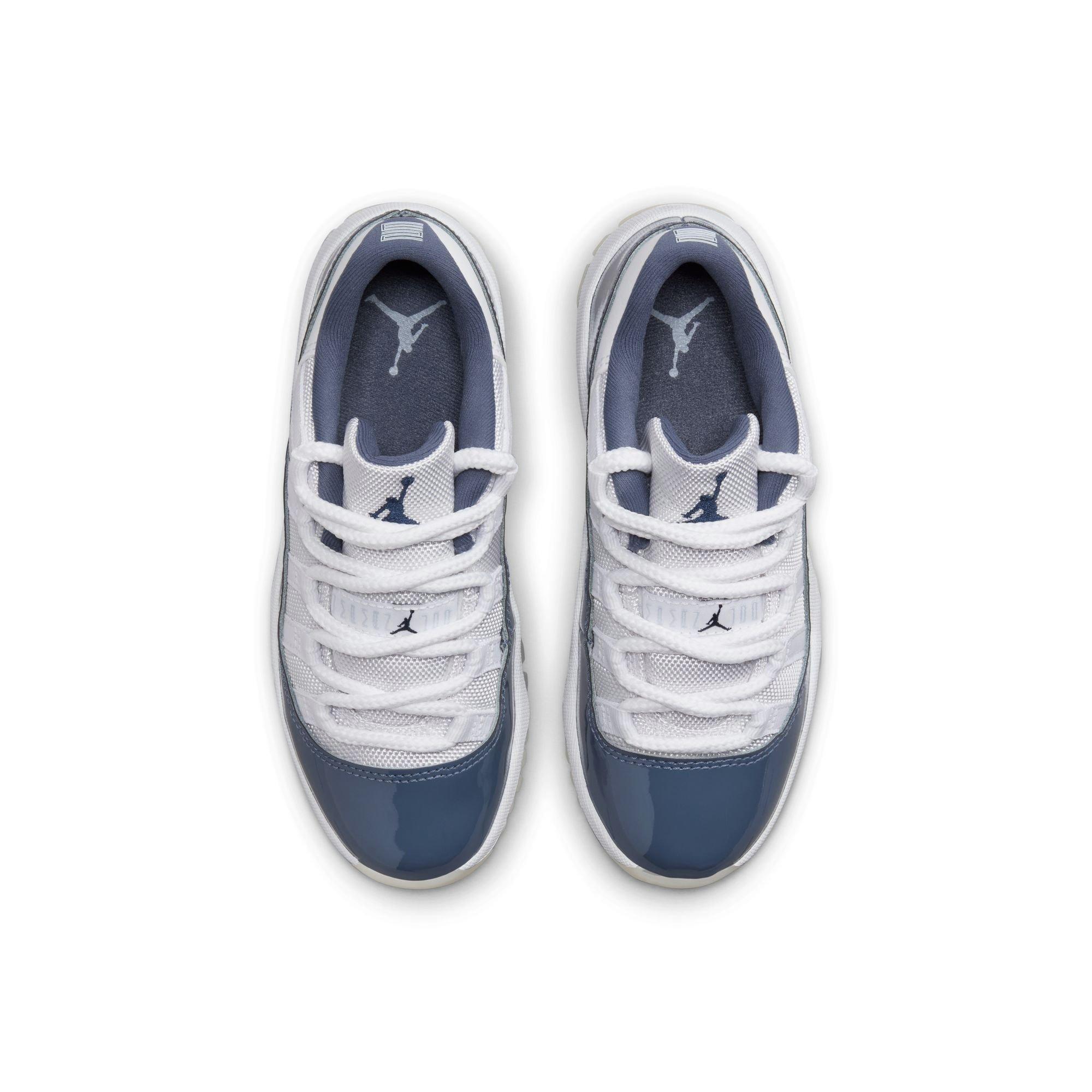 Jordan 11 Retro Low "Diffused Blue" Preschool Kids' Shoe - WHITE/MIDNIGHT NAVY/DIFFUSED BLUE Thumbnail View 9