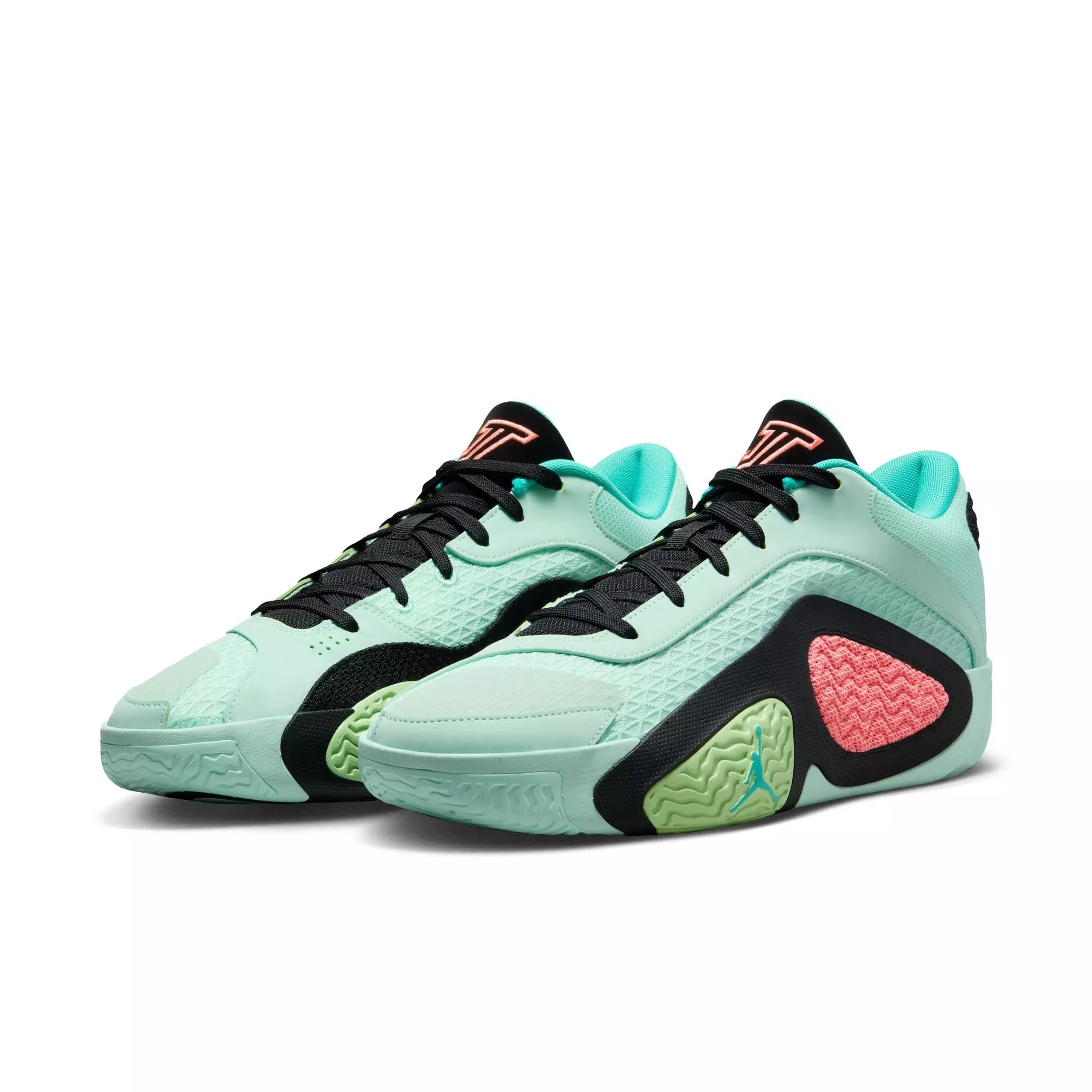 Jordan Tatum 2 "Vortex" Preschool Kids' Basketball Shoe - MINT FOAM/LAVA GLOW/BLACK