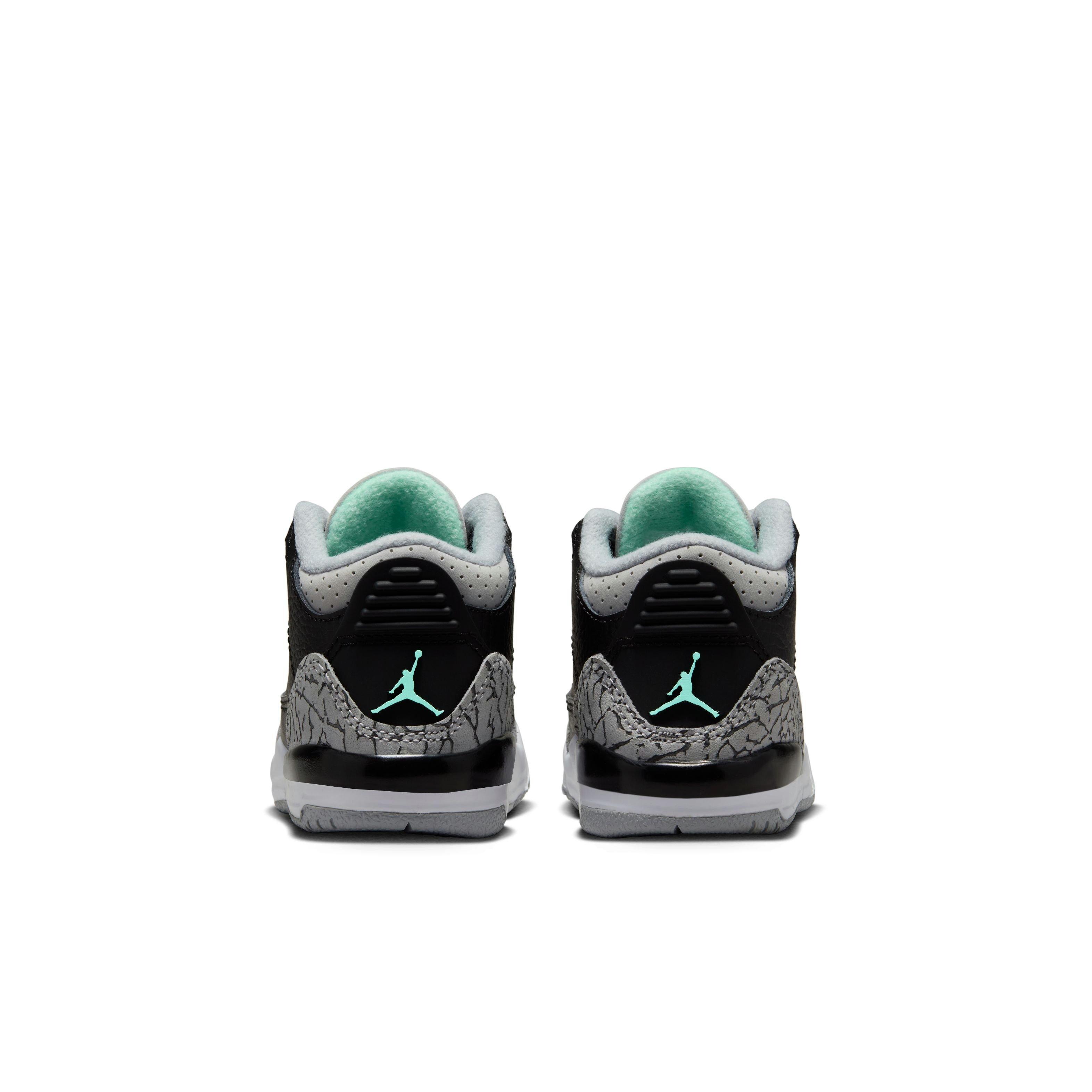 Jordan 3 Retro Toddler Kids' Green Glow Shoe