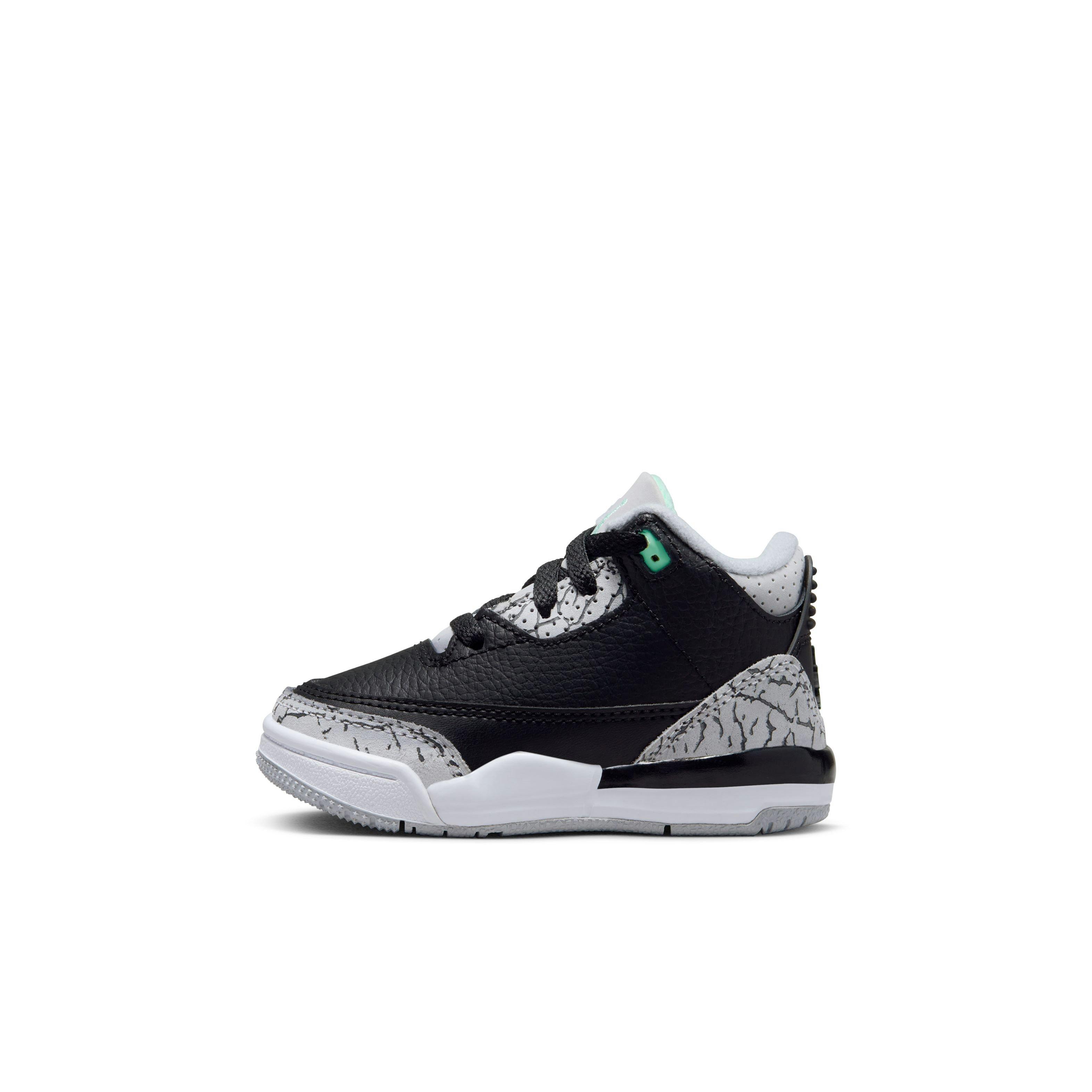 Jordan 3 Retro Toddler Kids' Green Glow Shoe