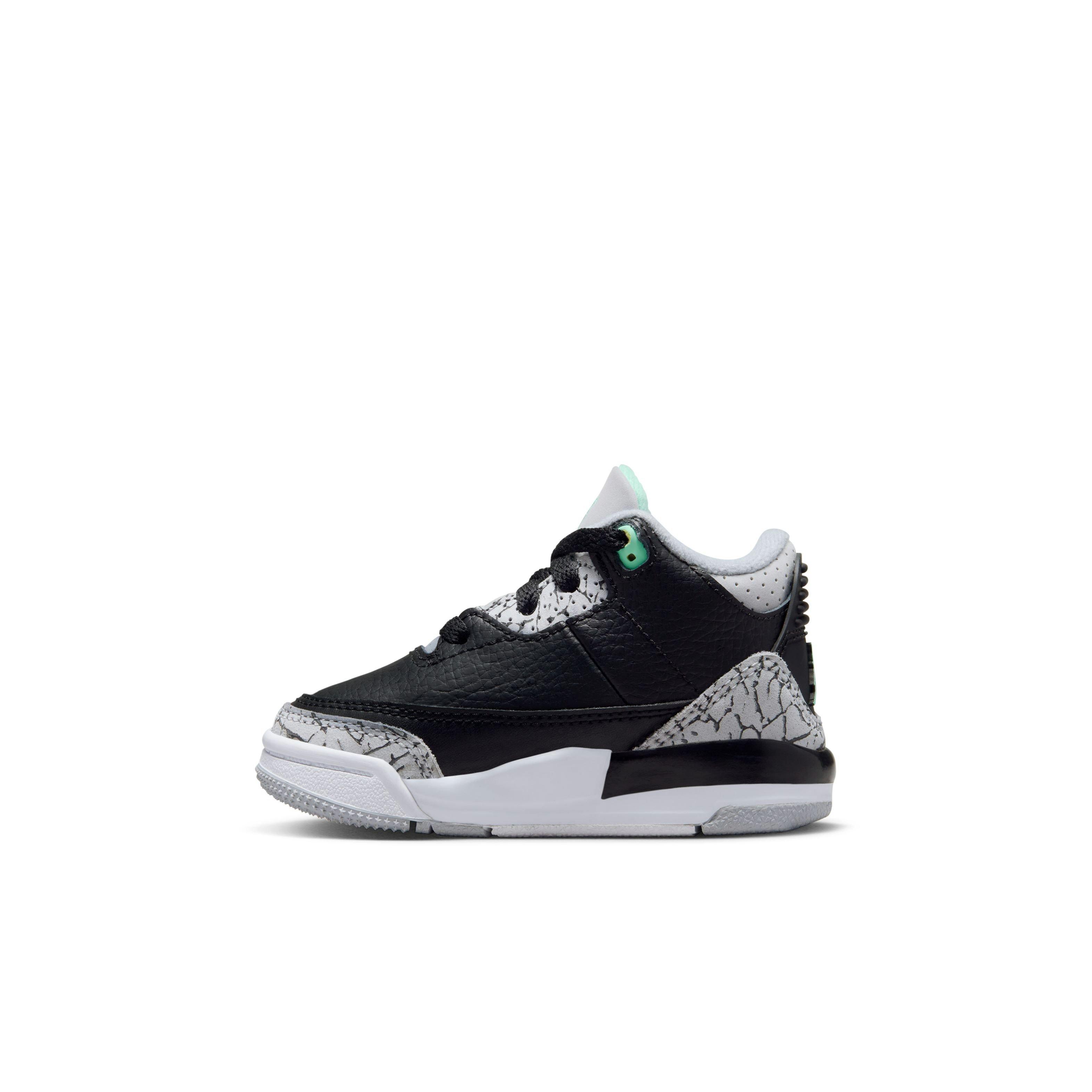 Jordan 3 Retro Toddler Kids' Green Glow Shoe