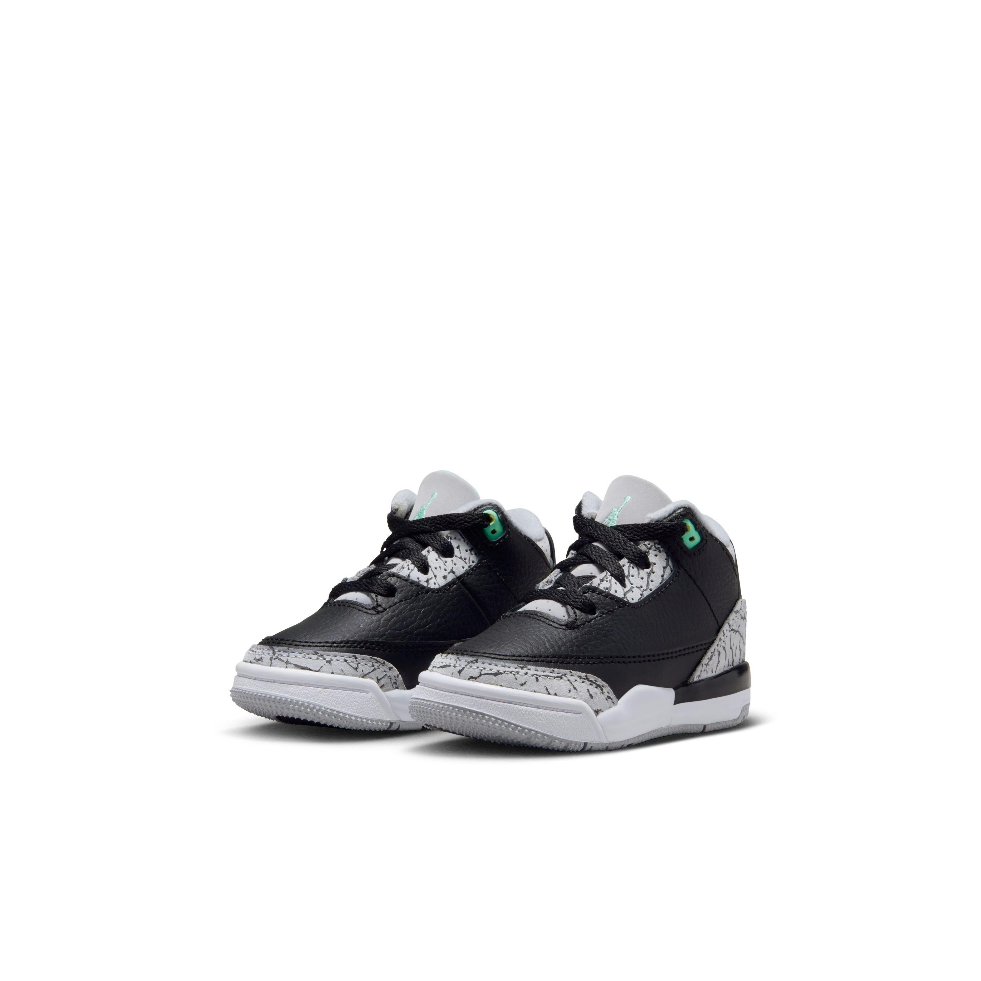 Jordan 3 Retro Toddler Kids' Green Glow Shoe