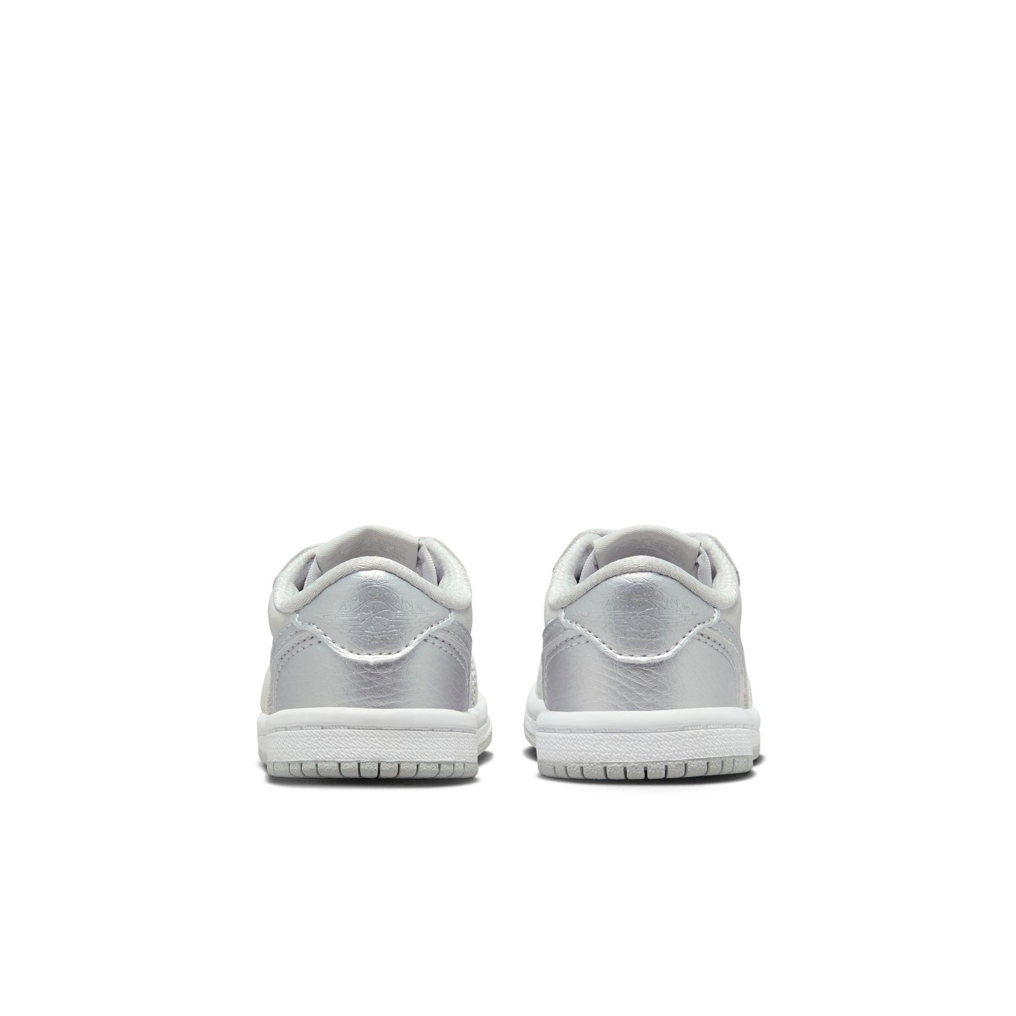 Jordan 1 Retro Low OG Toddler Kids' Metallic Silver Shoe