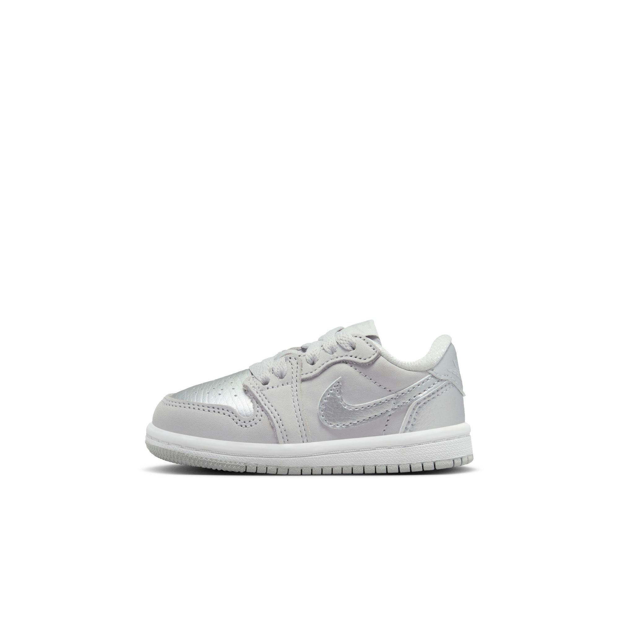 Jordan 1 Retro Low OG Toddler Kids' Metallic Silver Shoe