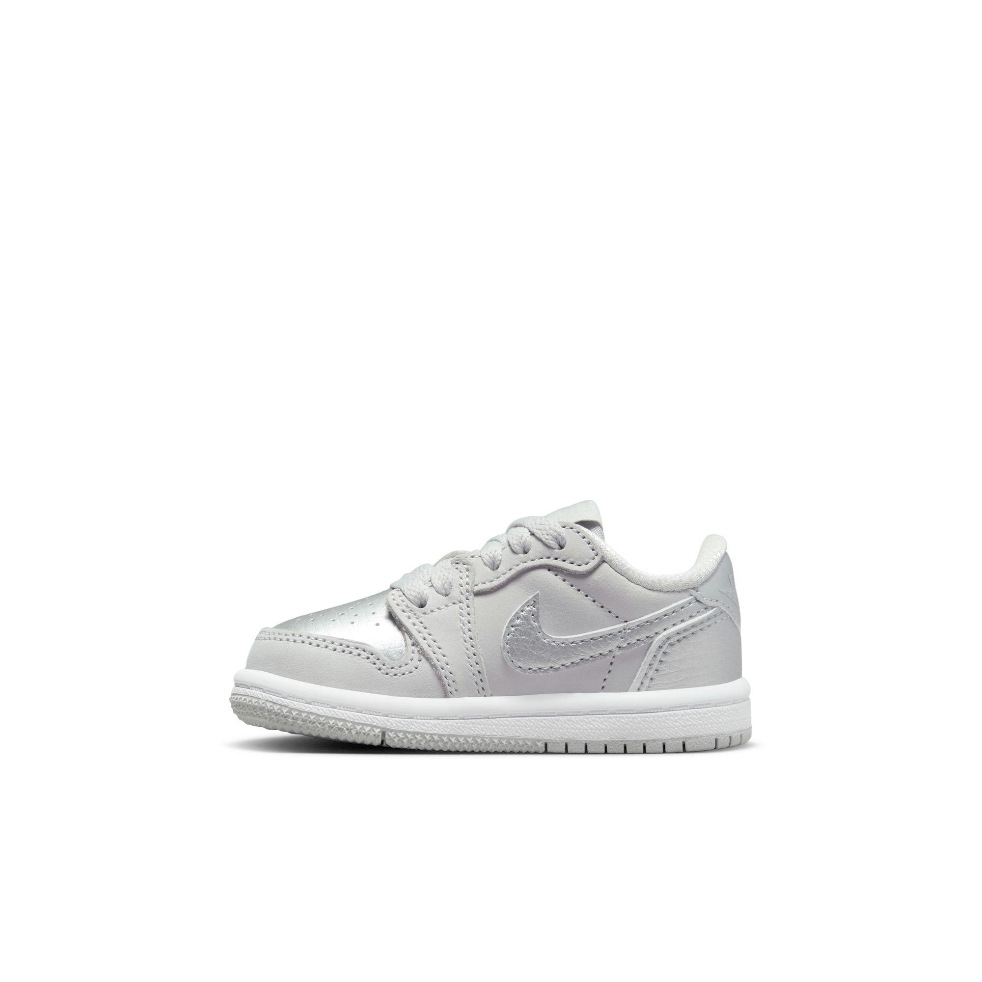 Jordan 1 Retro Low OG Toddler Kids' Metallic Silver Shoe