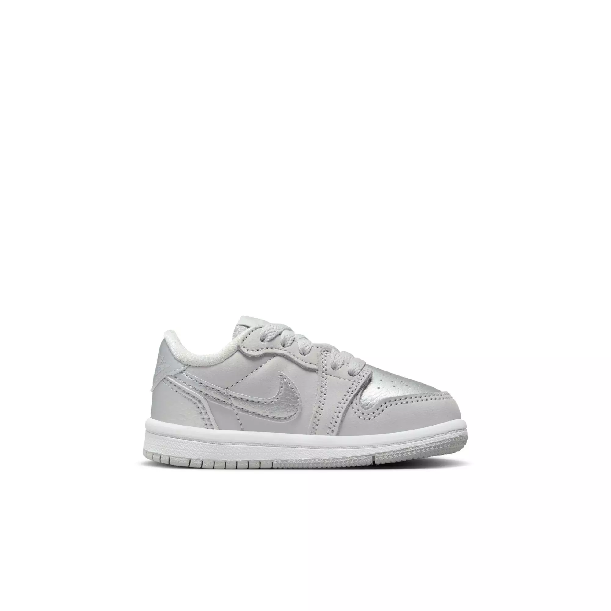 Jordan 1 Retro Low OG "Metallic Silver" Toddler Kids' Shoe - NEUTRAL GREY/METALLIC SILVER/WHITE