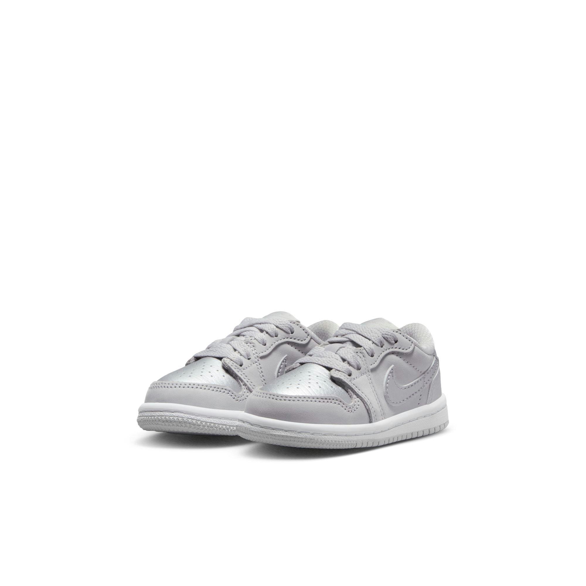 Jordan 1 Retro Low OG Toddler Kids' Metallic Silver Shoe