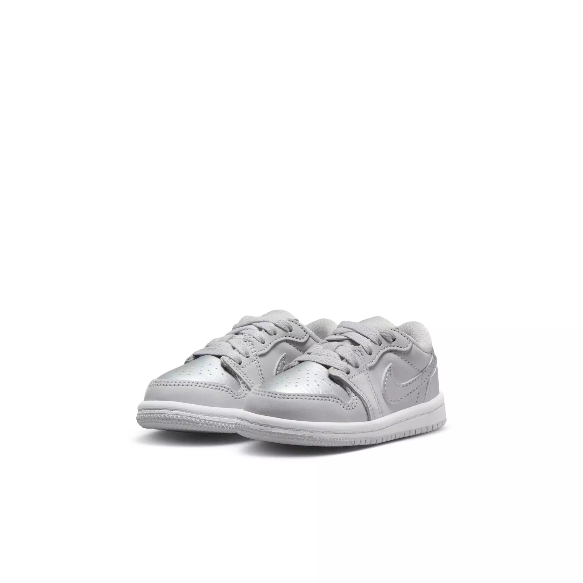 Jordan 1 Retro Low OG "Metallic Silver" Toddler Kids' Shoe - NEUTRAL GREY/METALLIC SILVER/WHITE