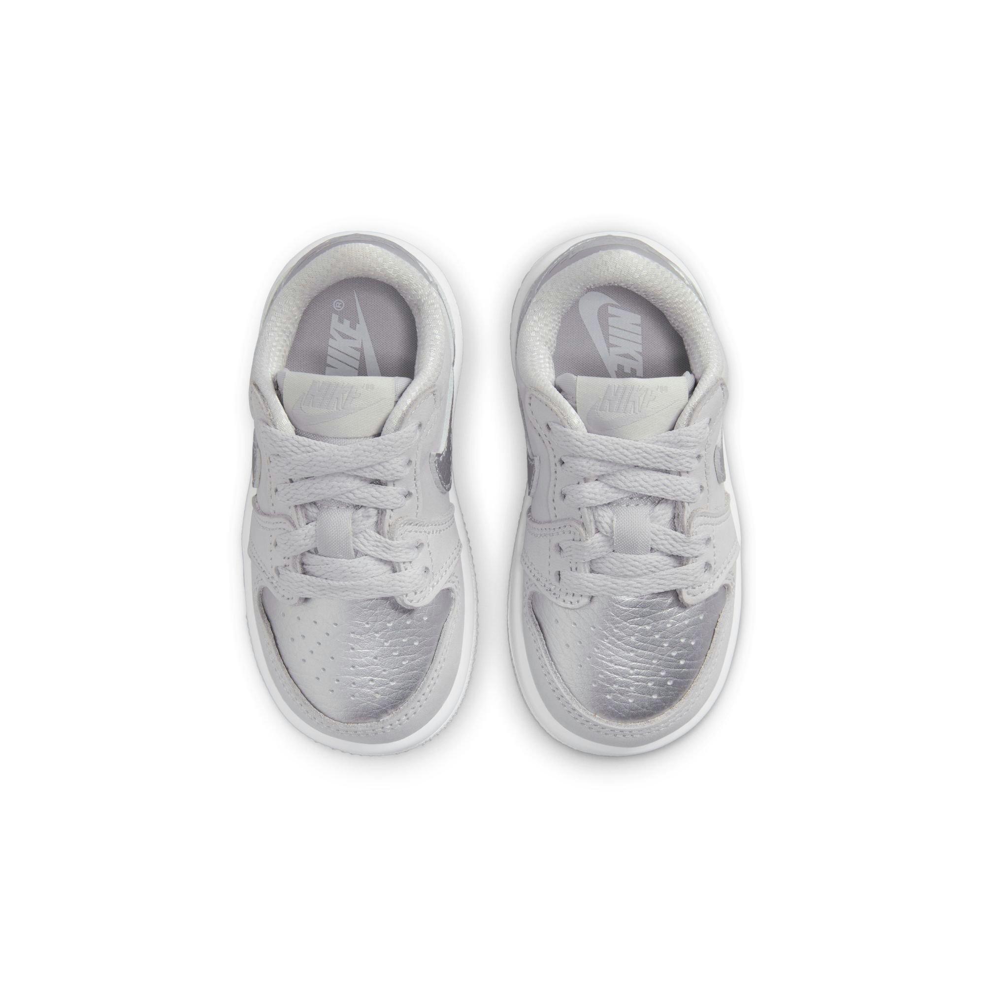 Jordan 1 Retro Low OG Toddler Kids' Metallic Silver Shoe