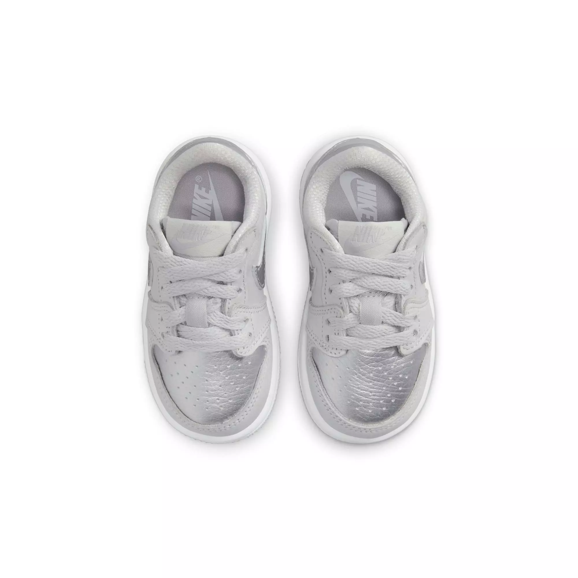 Jordan 1 Retro Low OG "Metallic Silver" Toddler Kids' Shoe - NEUTRAL GREY/METALLIC SILVER/WHITE