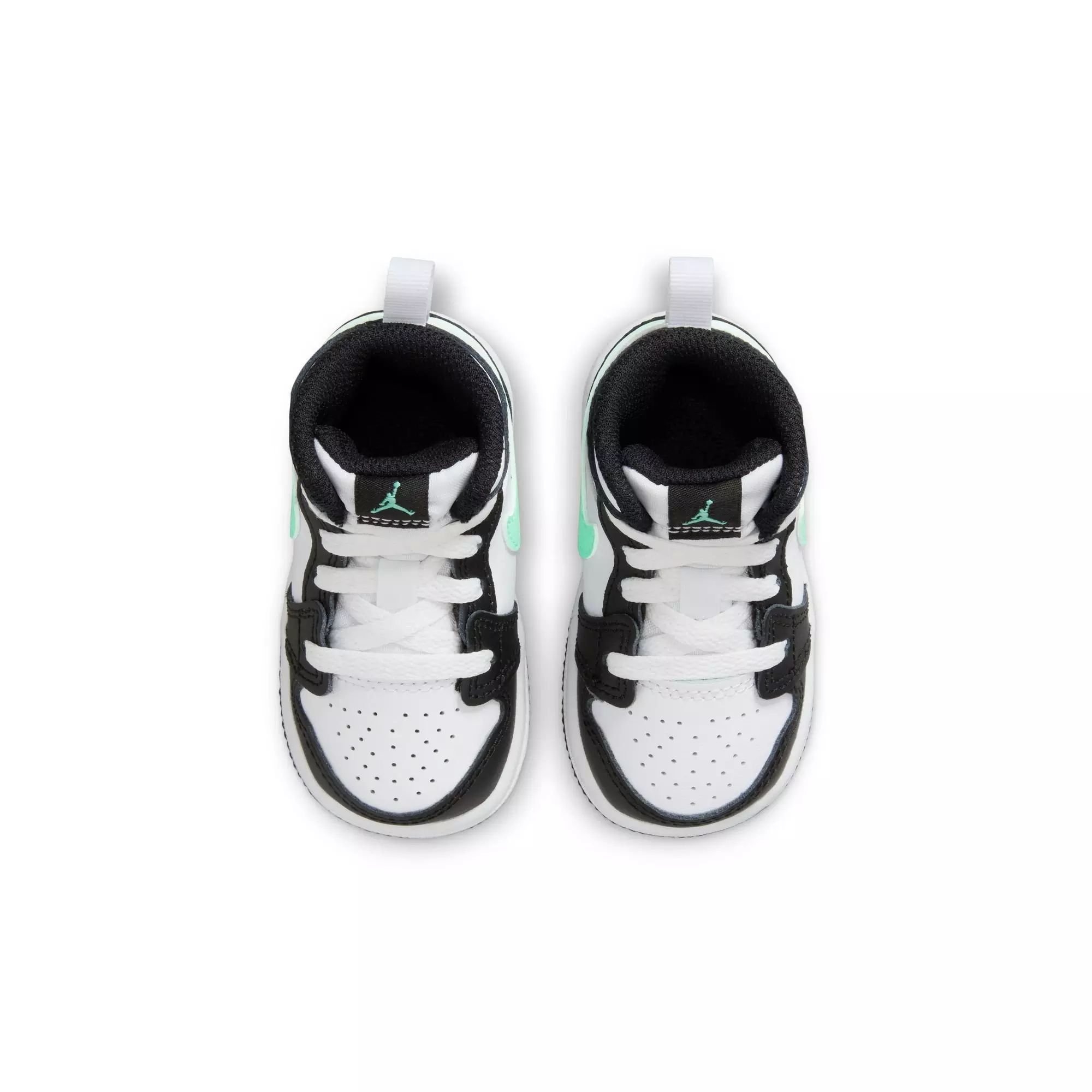 Jordan 1 Mid "White/Green Glow/Black" Toddler Boys' Shoe - WHITE/BLACK/GREEN