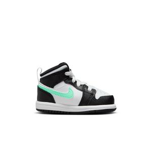 Jordan 1 Mid "White/Green Glow/Black" Toddler Boys' Shoe