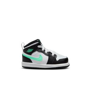 Jordan 1 Mid "White/Green Glow/Black" Toddler Boys' Shoe