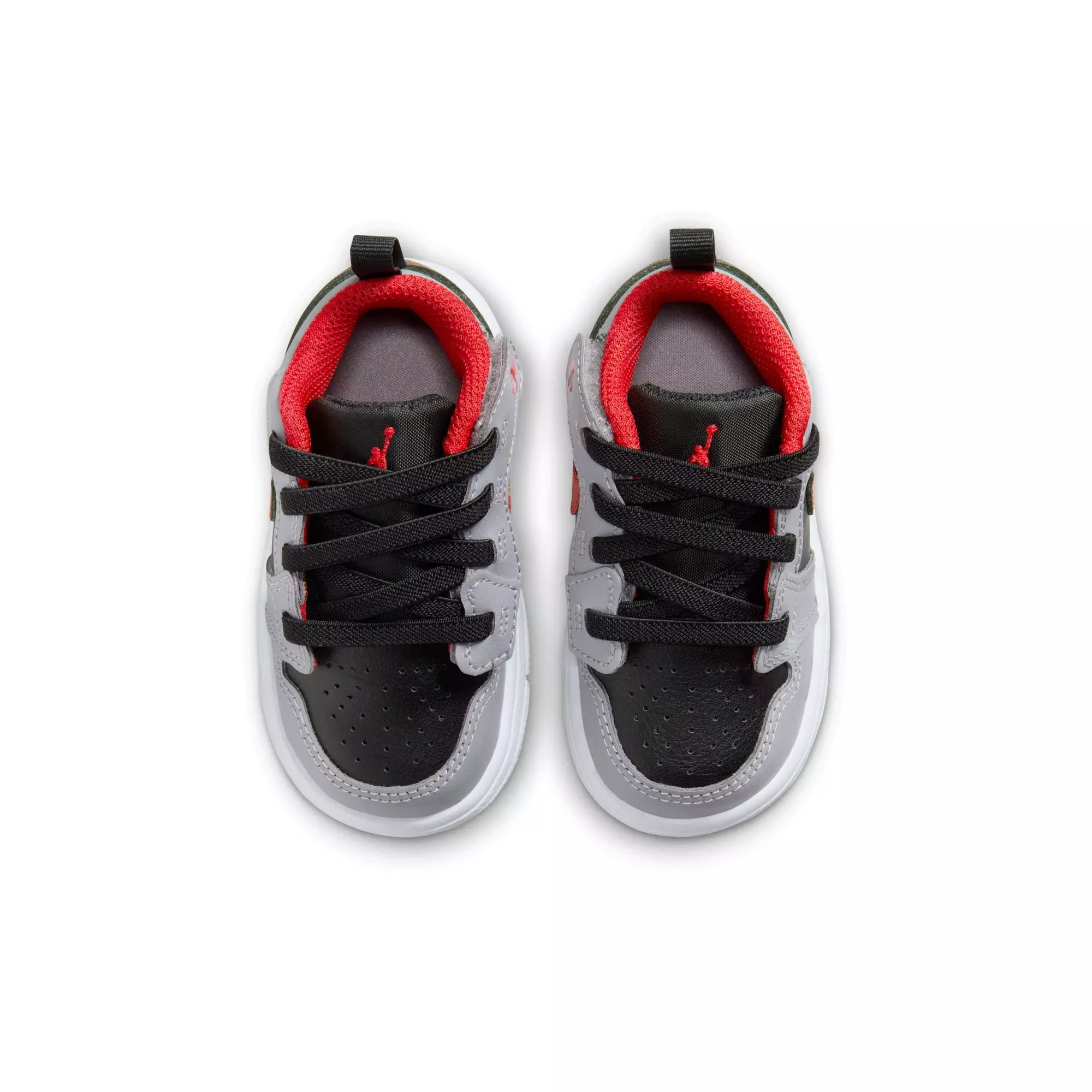 Jordan 1 Low Alt "Black/Fire Red/Cement Grey/White" Toddler Boys' Shoe - GREY/BLACK/RED
