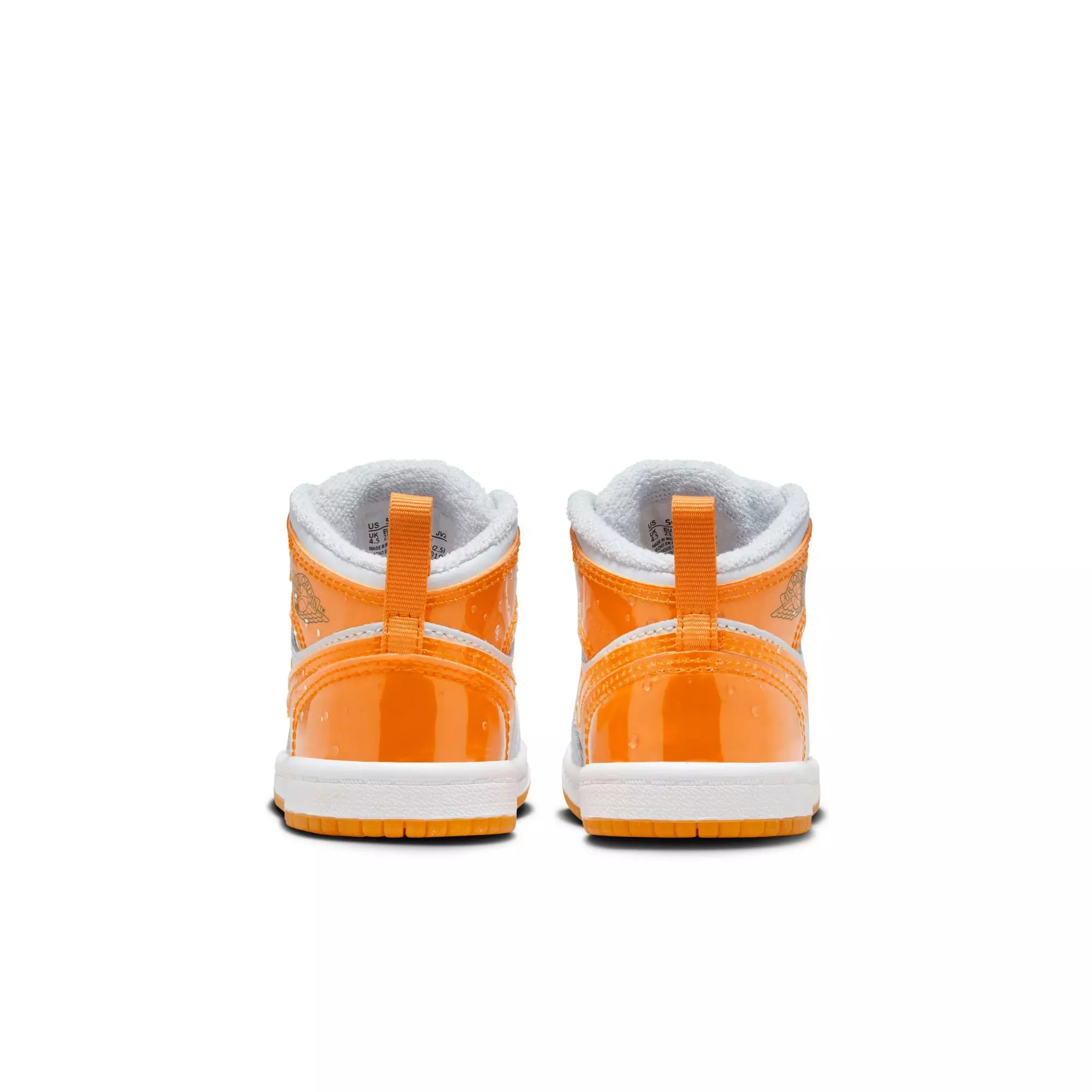 Jordan 1 Mid SE "Football Grey/Orange Peel/Pine Green" Toddler Boys' Shoe - GREY/ORANGE