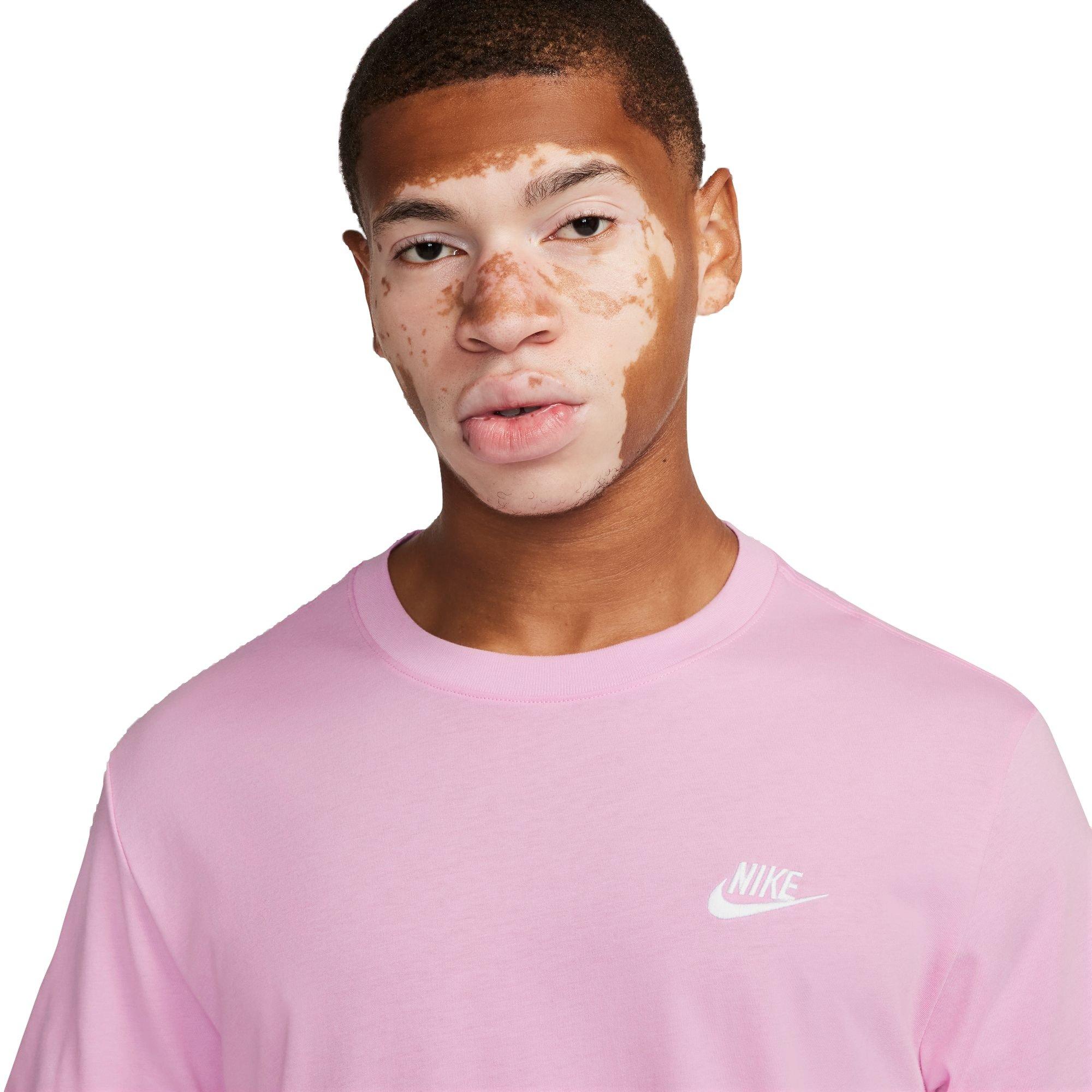 Nike Men's Sportswear Club Classic Tee - Pink - PINK Thumbnail View 3