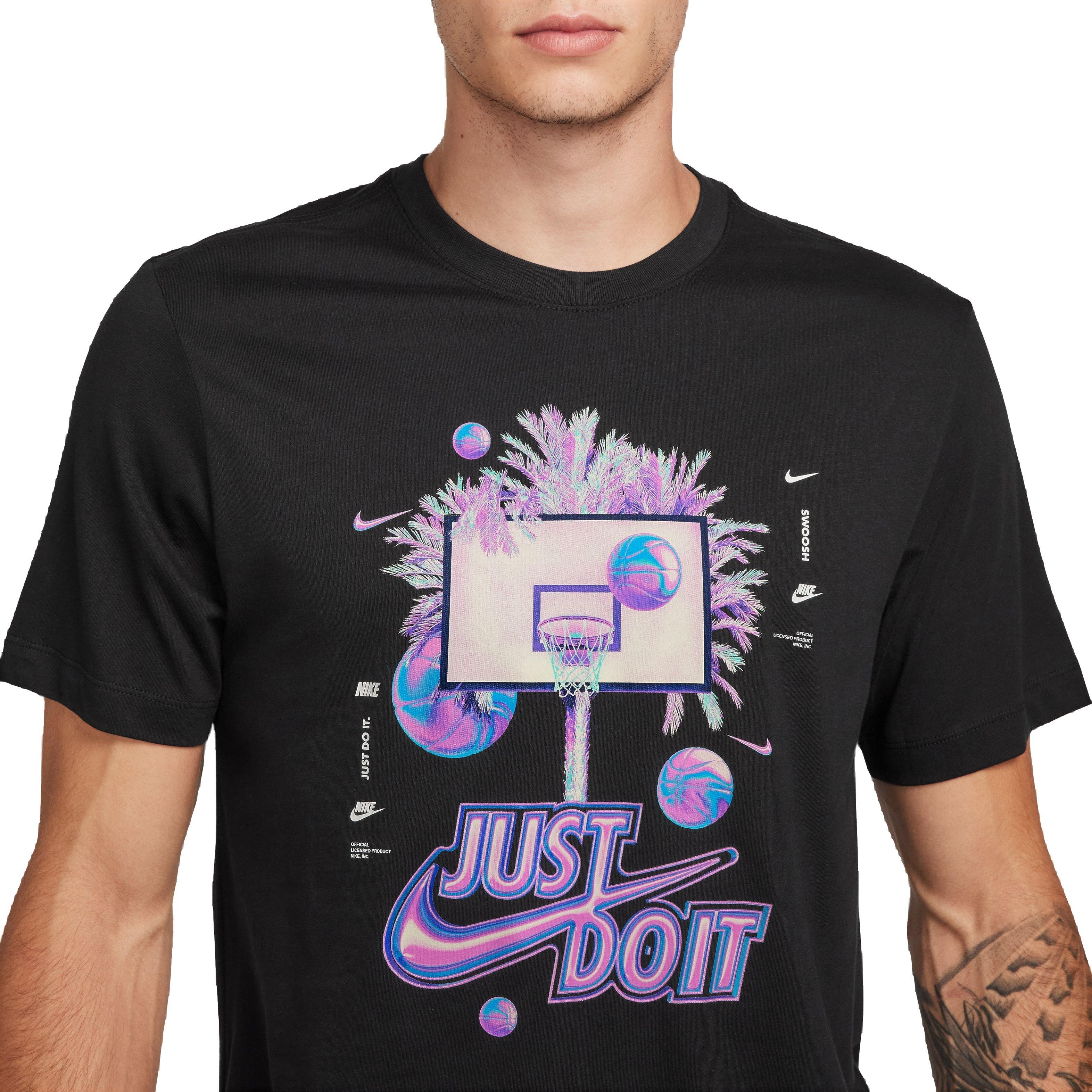 Nike Men's Basketball Photo Tee - BLACK Thumbnail View 3