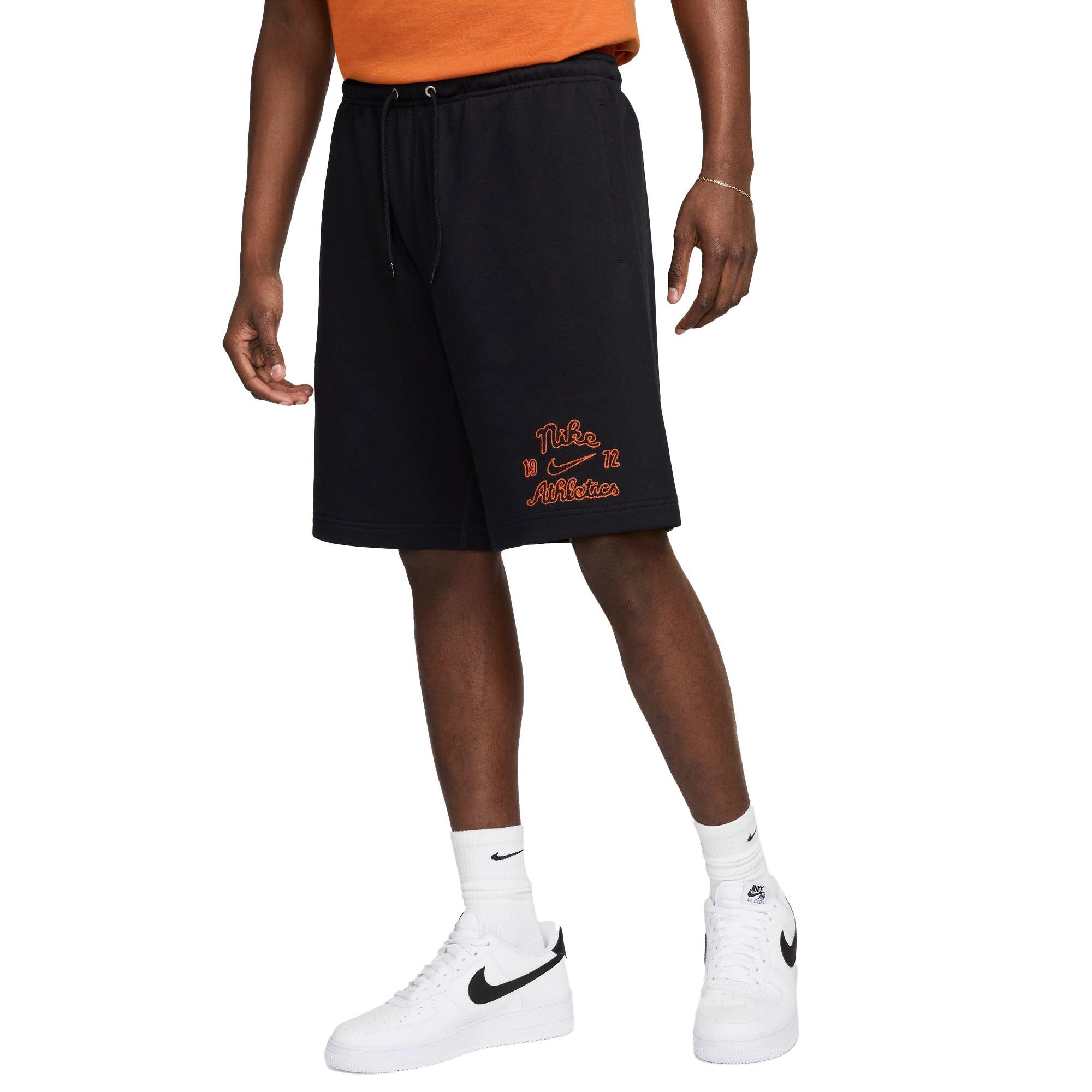 Nike Men's Club Fleece French Terry Shorts - BLACK Thumbnail View 3