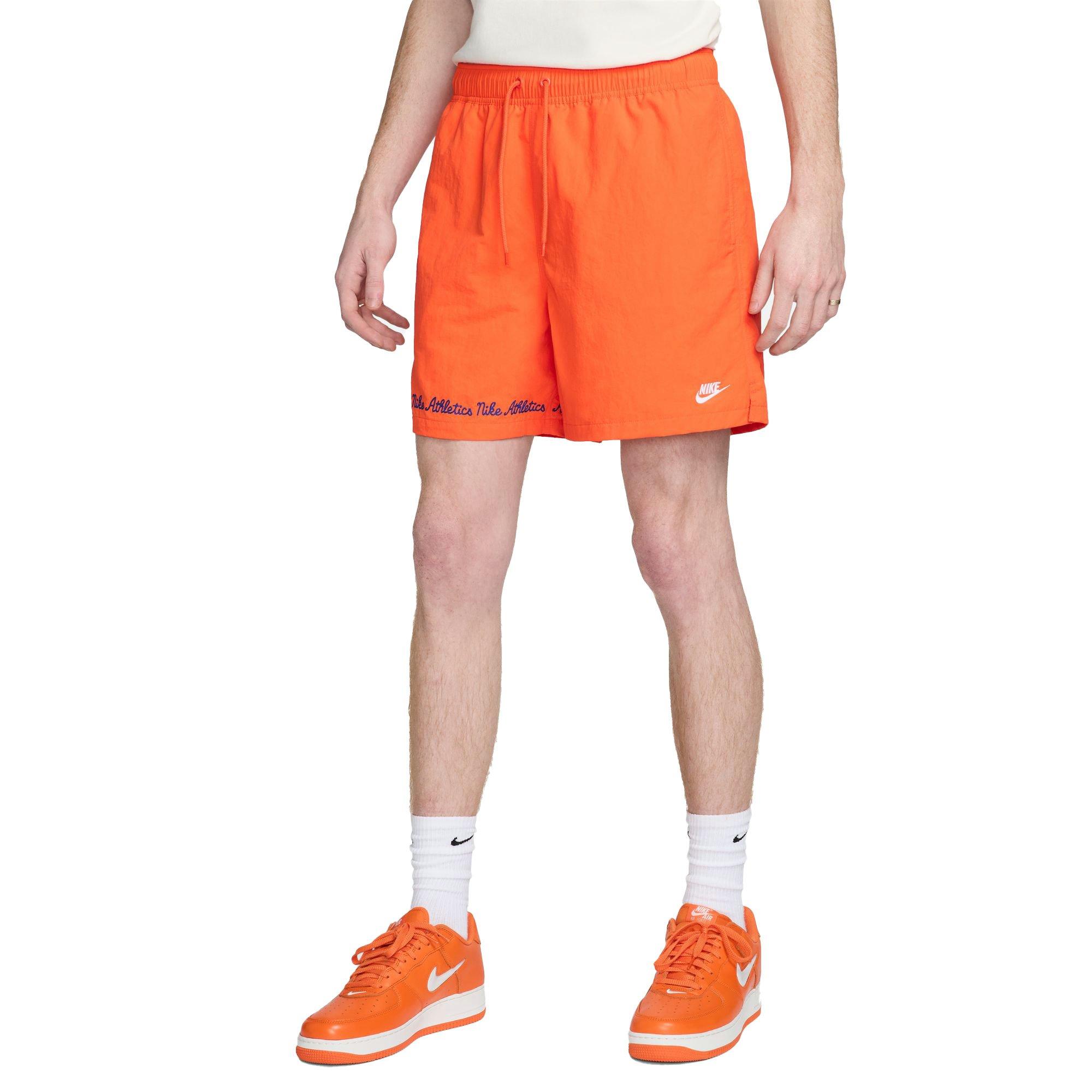 Nike Men's Woven Club Flow Shorts - ORANGE Thumbnail View 3