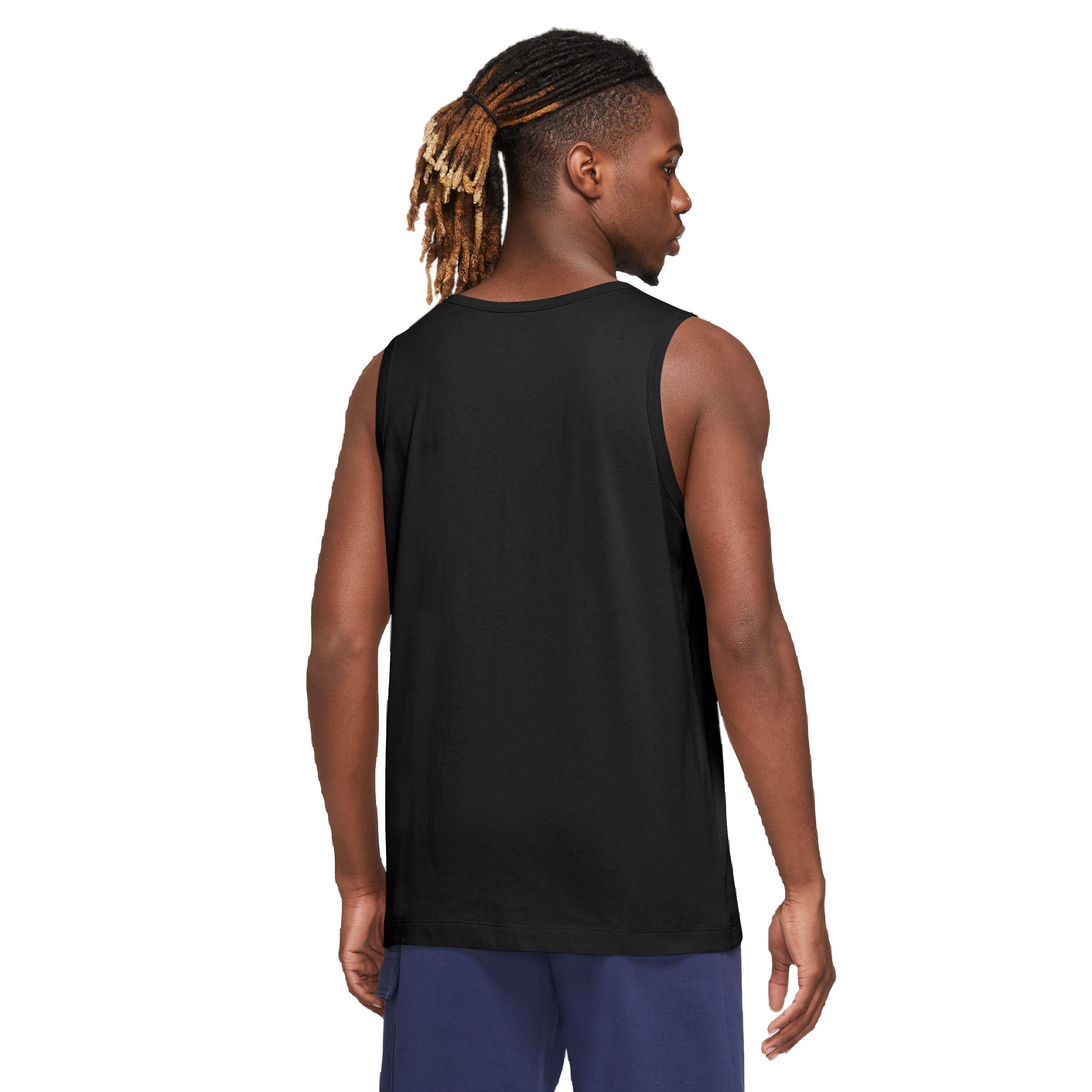 Nike Men's Sportswear Club Tank-Black - BLACK Thumbnail View 2