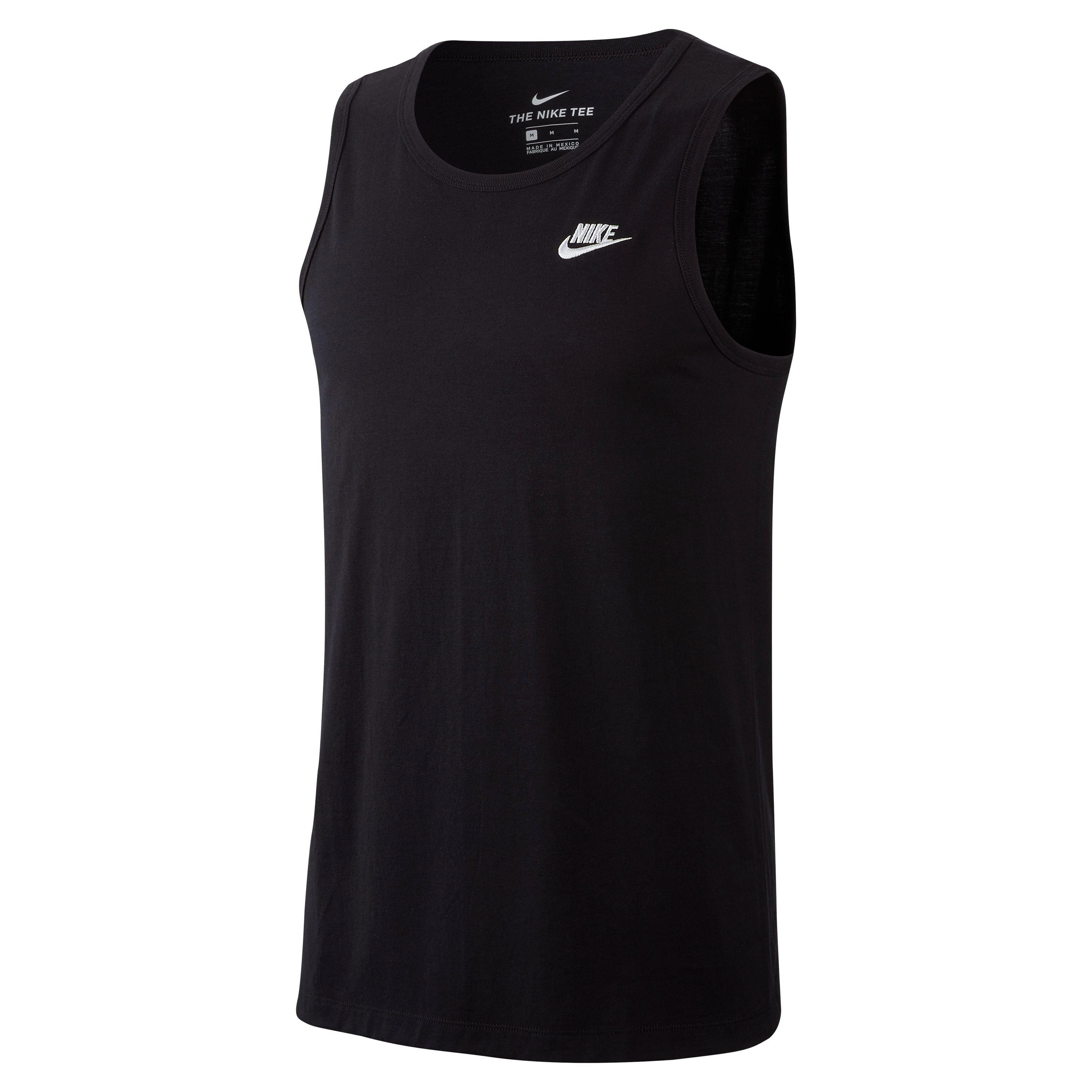 Nike Men's Sportswear Club Tank-Black - BLACK Thumbnail View 4