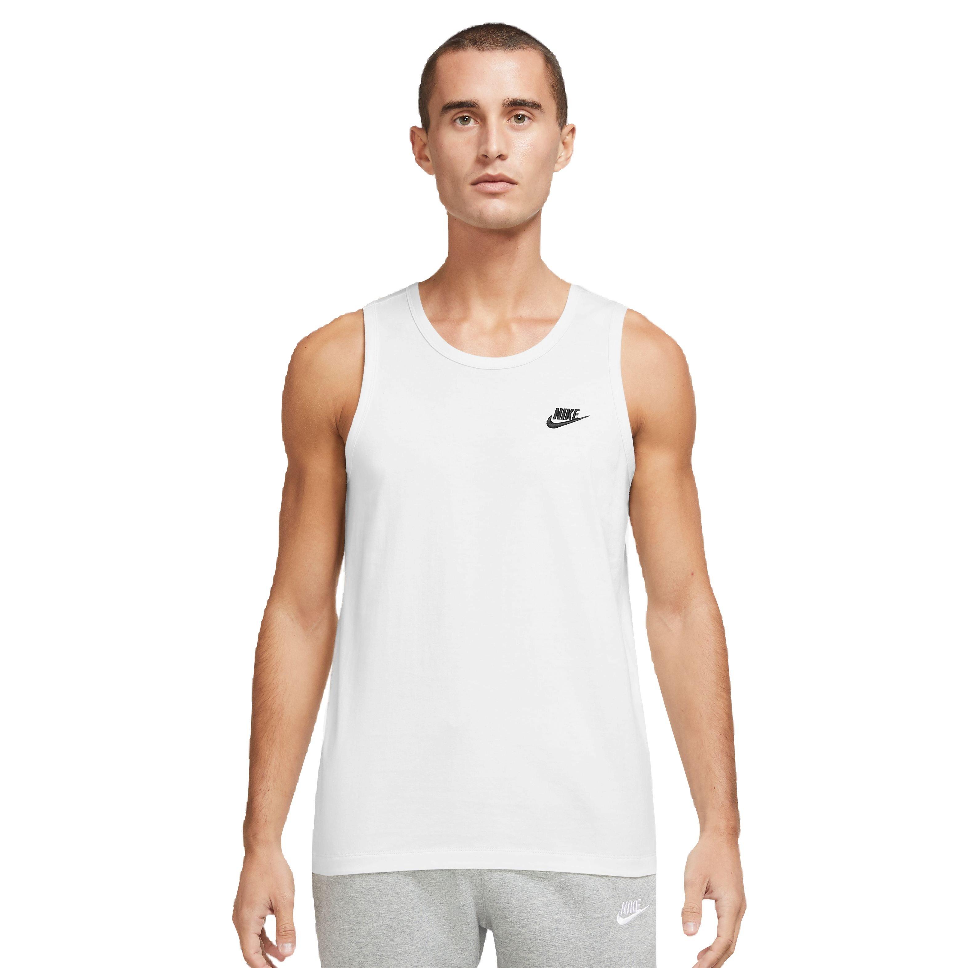 Nike Men's Sportswear Club Tank - White - WHITE Thumbnail View 1