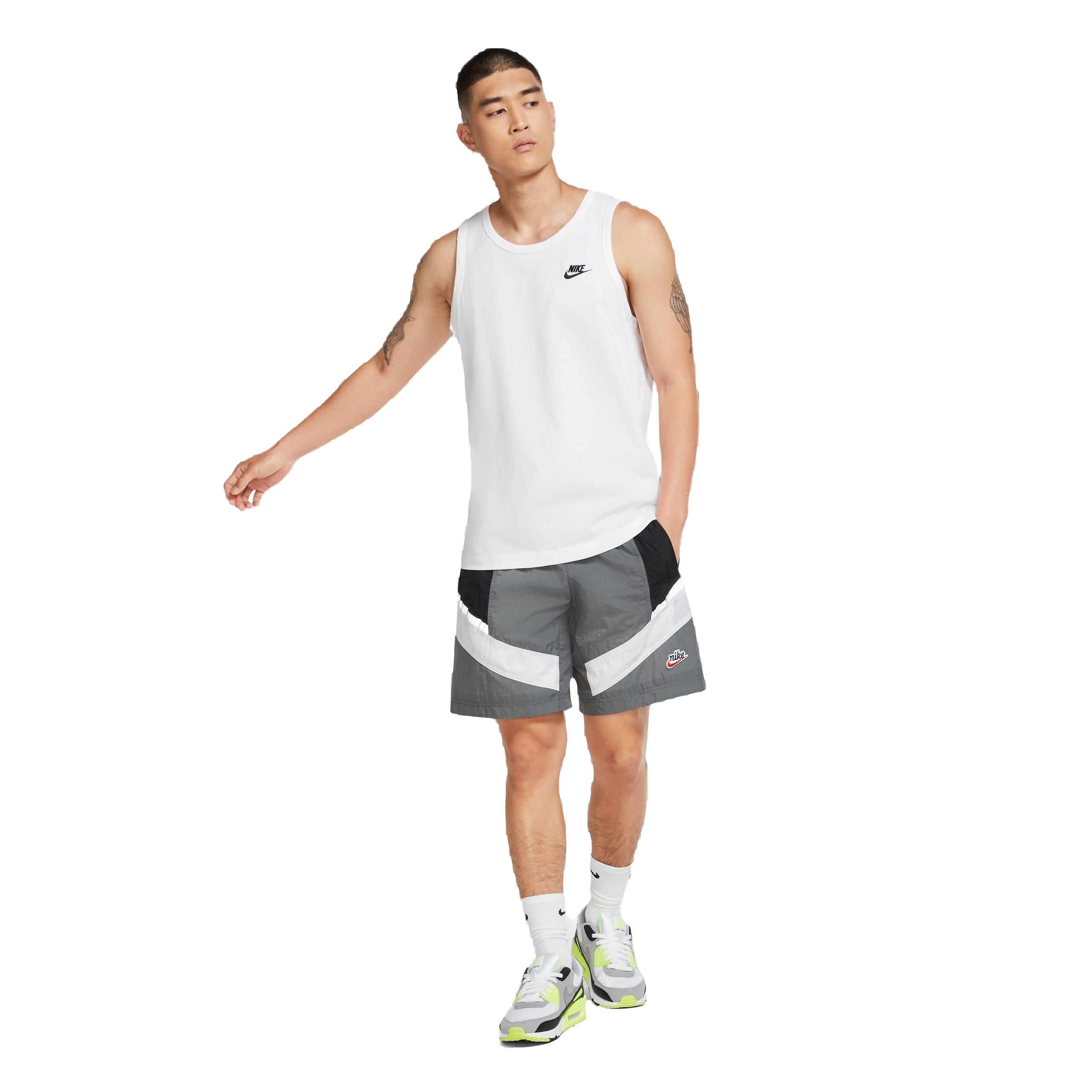 Nike Men's Sportswear Club Tank - White - WHITE Thumbnail View 4