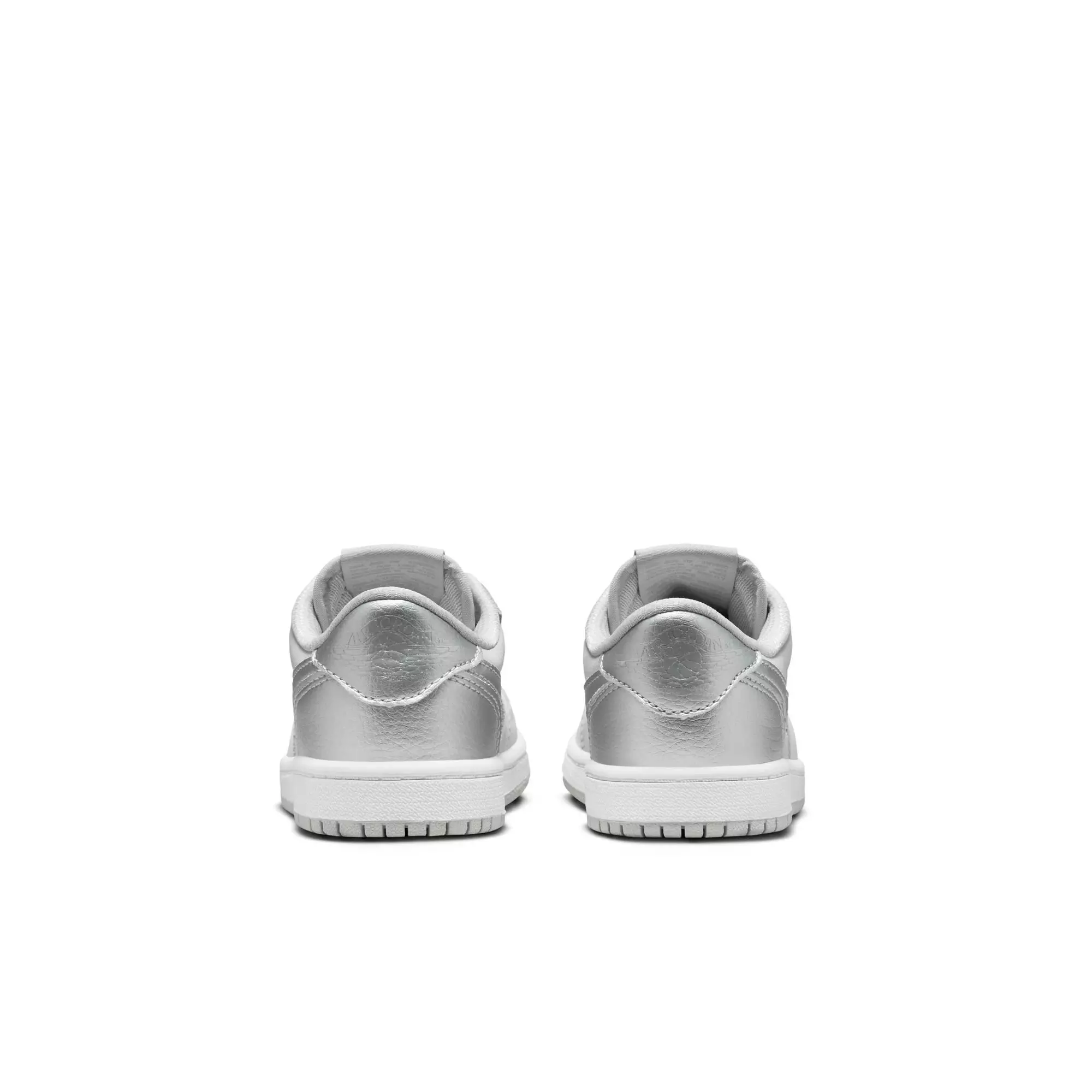 Jordan 1 Retro Low OG "Metallic Silver" Preschool Kids' Shoe - NEUTRAL GREY/METALLIC SILVER/WHITE