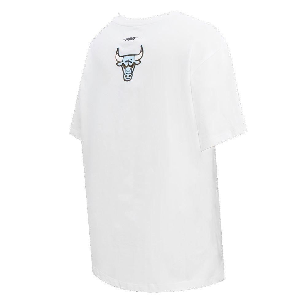 Pro Standard Women's Chicago Bulls BF Tee - White/Liquid Gold - WHITE Thumbnail View 3