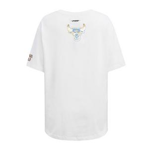 Pro Standard Women's Chicago Bulls BF Tee - White/Liquid Gold