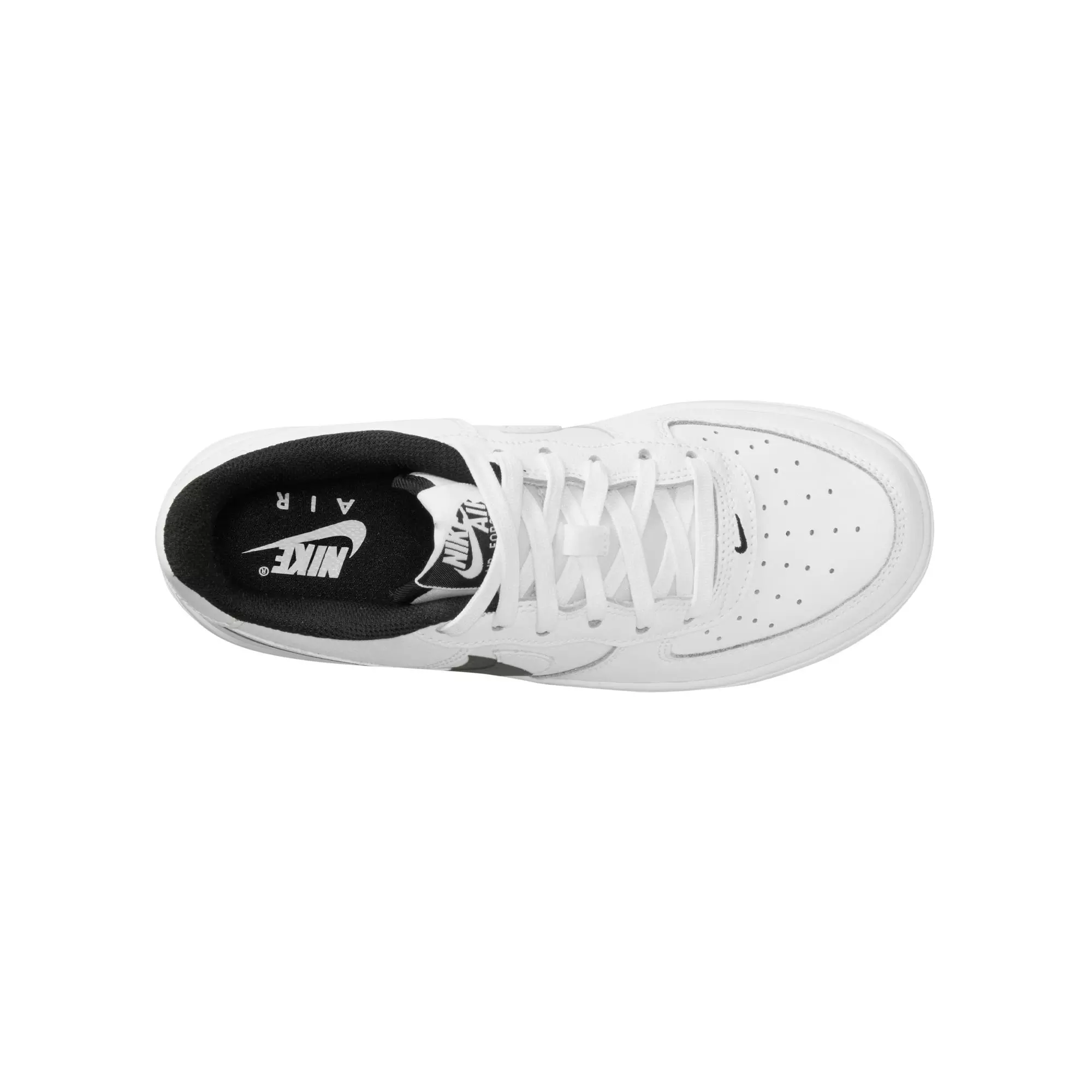 Nike Air Force 1 LV8 2 "White/Black" Grade School Boys' Shoe - WHITE/BLACK