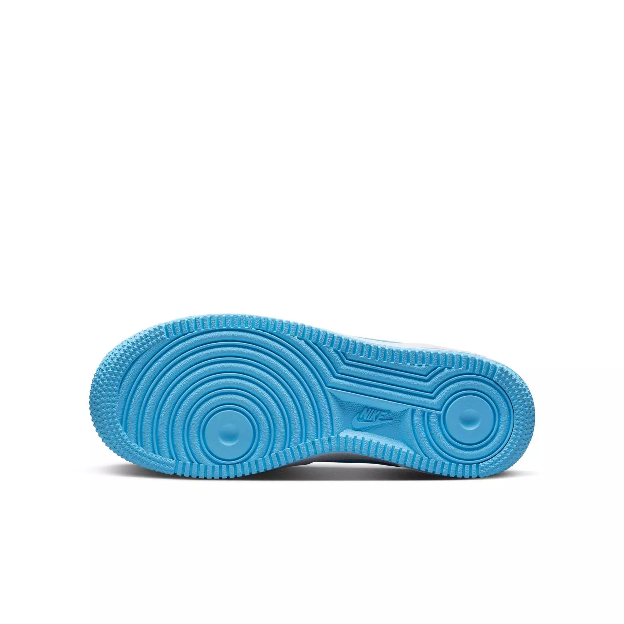 Nike Air Force 1 "White/Aquarius Blue" Grade School Boys' Shoe - WHITE/BLUE