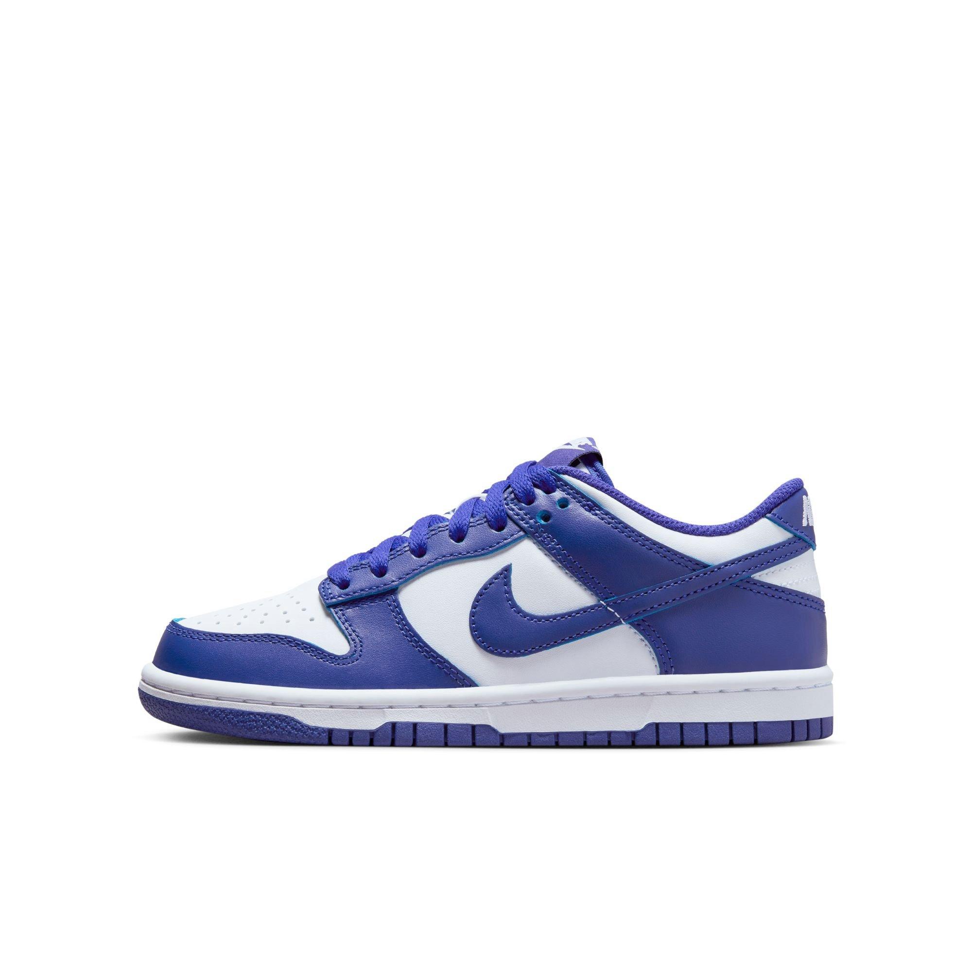 Nike Dunk Low Grade School Boys' "White/Concord/University Red" Shoe