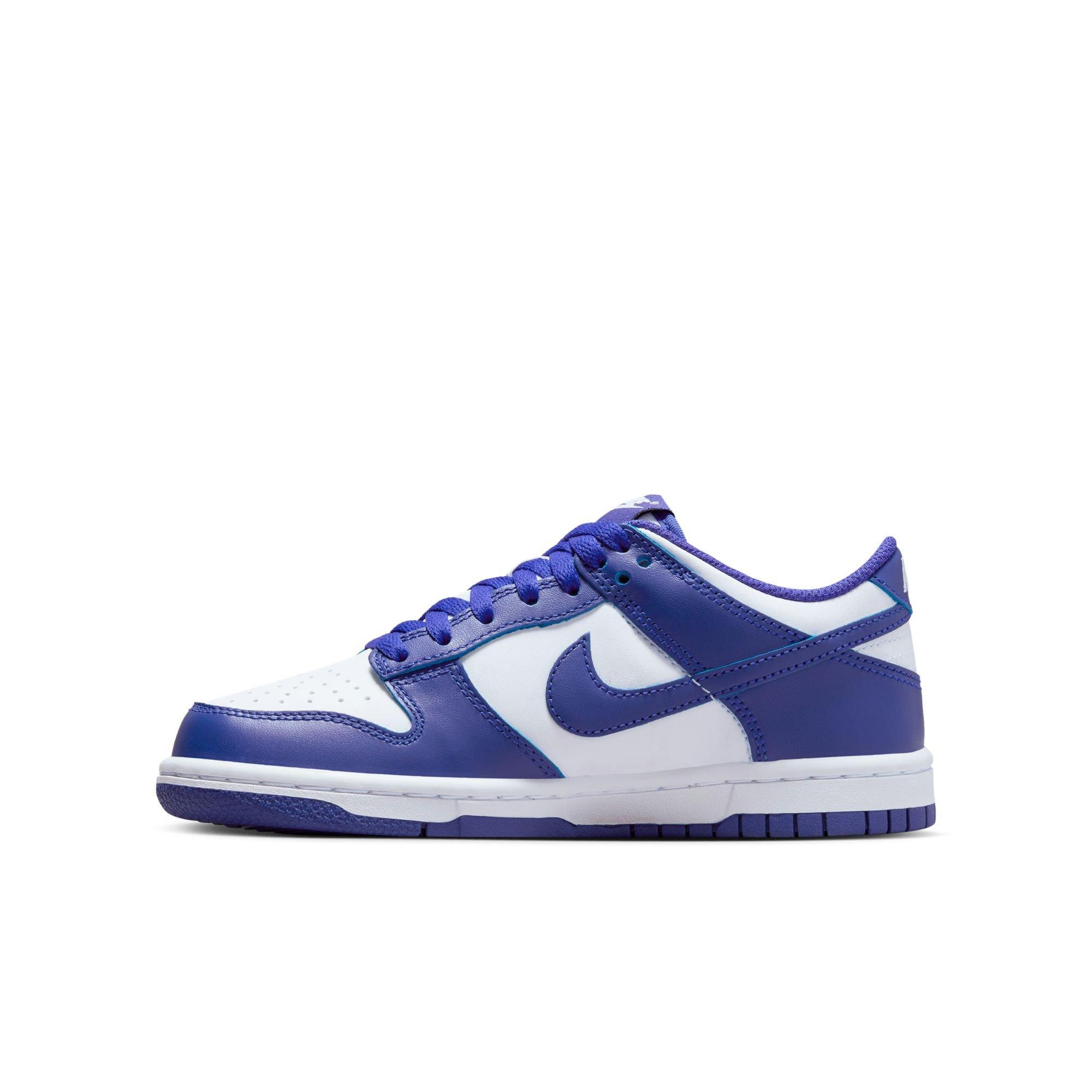 Nike Dunk Low Grade School Boys' "White/Concord/University Red" Shoe