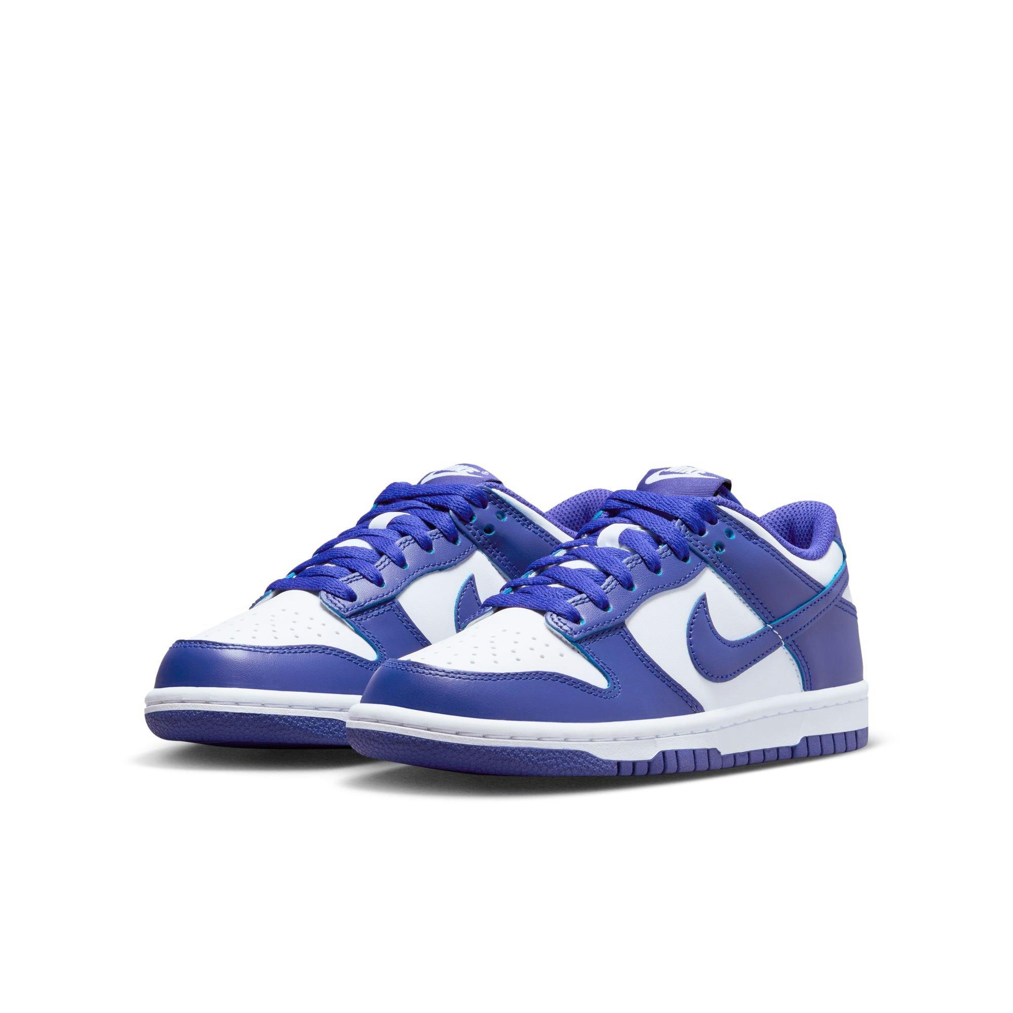 Nike Dunk Low Grade School Boys' "White/Concord/University Red" Shoe