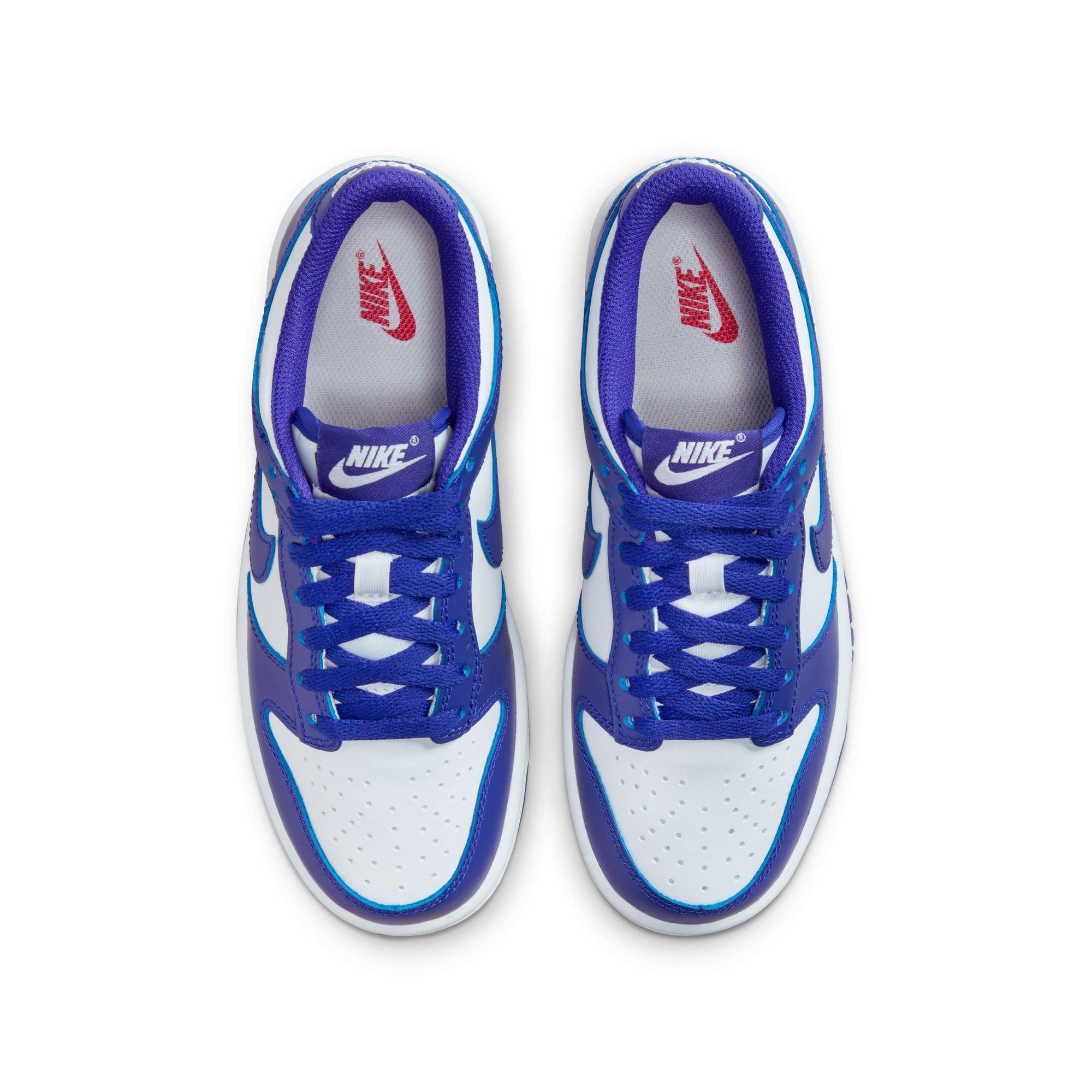 Nike Dunk Low Grade School Boys' "White/Concord/University Red" Shoe