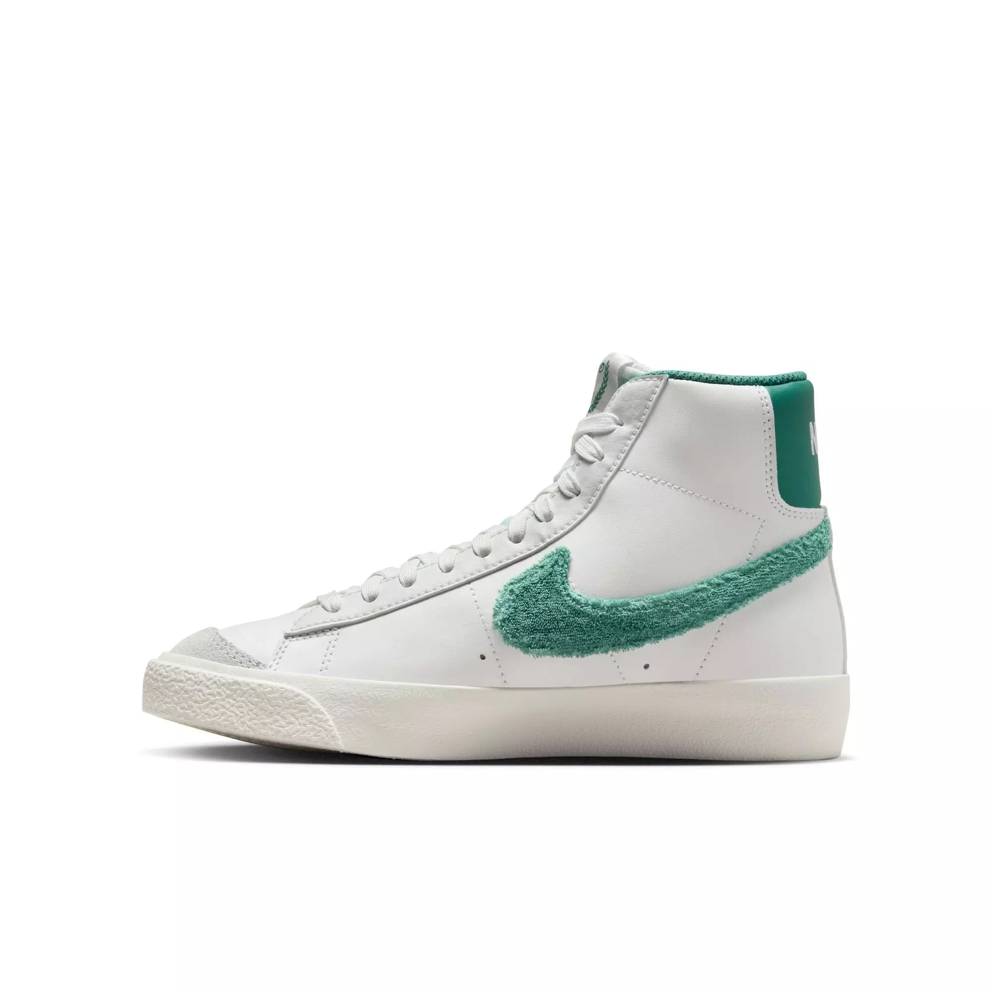 Nike Blazer Mid '77 SE "Summit White/Bicoastal/Phantom" Grade School Boys' Shoe - WHITE/GREEN