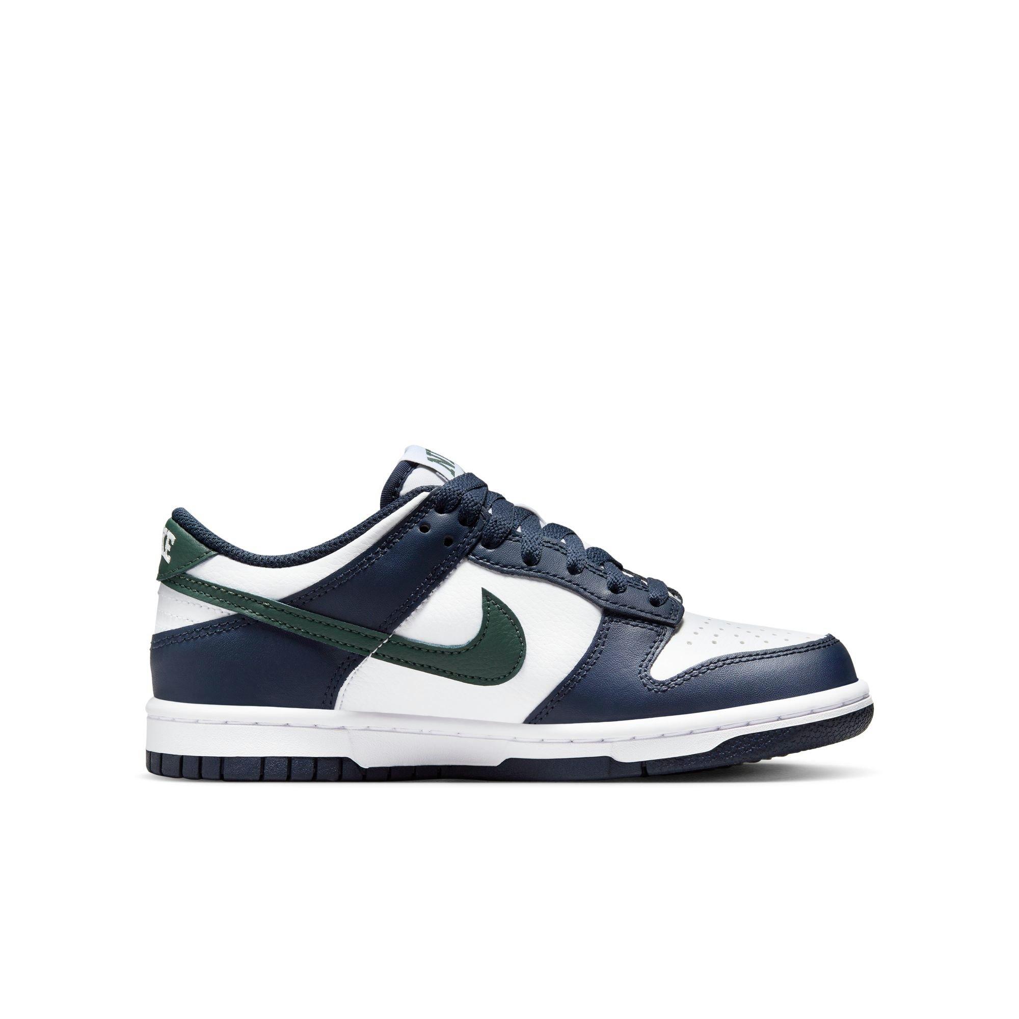 Nike Dunk Low Grade School Boys' "Obsidian/Vintage Green/White" Shoe